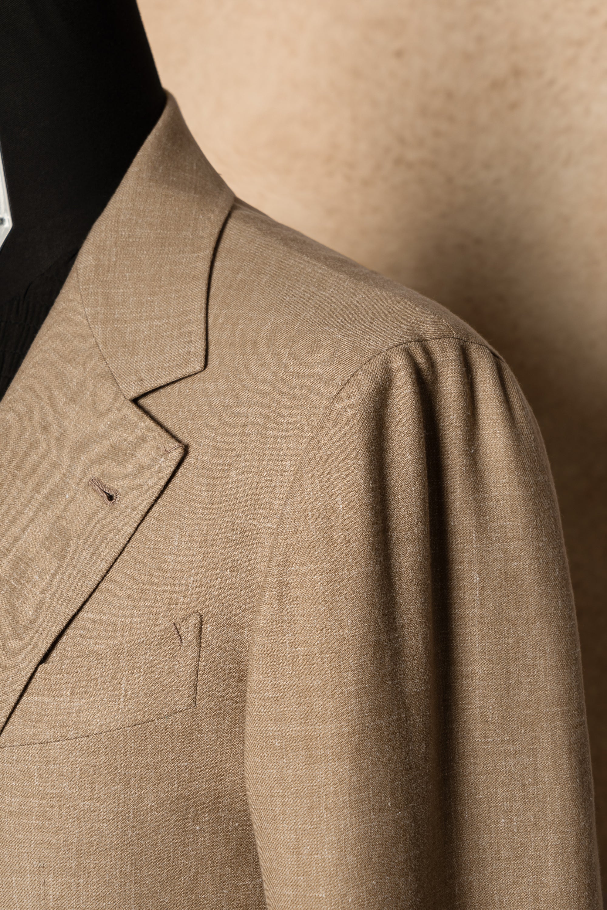 MTO Ochre Melange Cashmere Silk Jacket #382