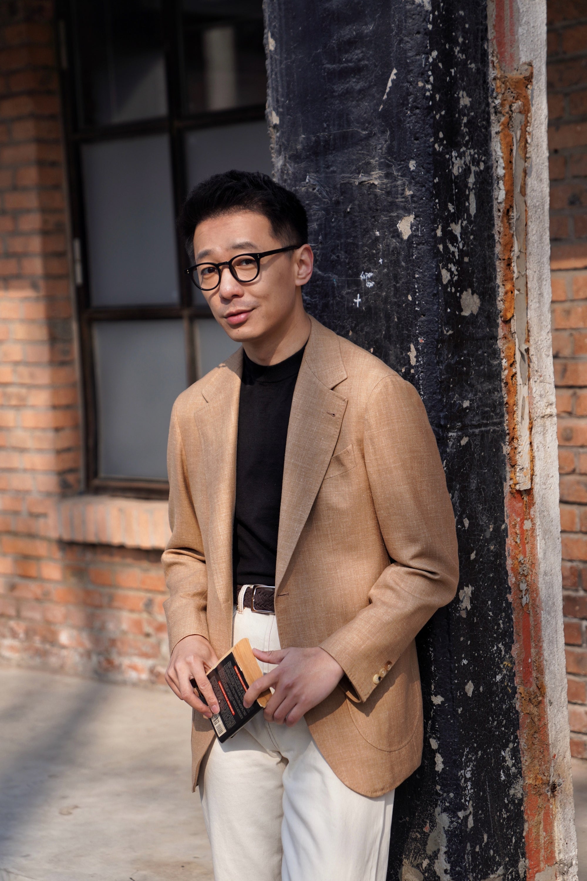 MTO Ochre Melange Cashmere Silk Jacket #382