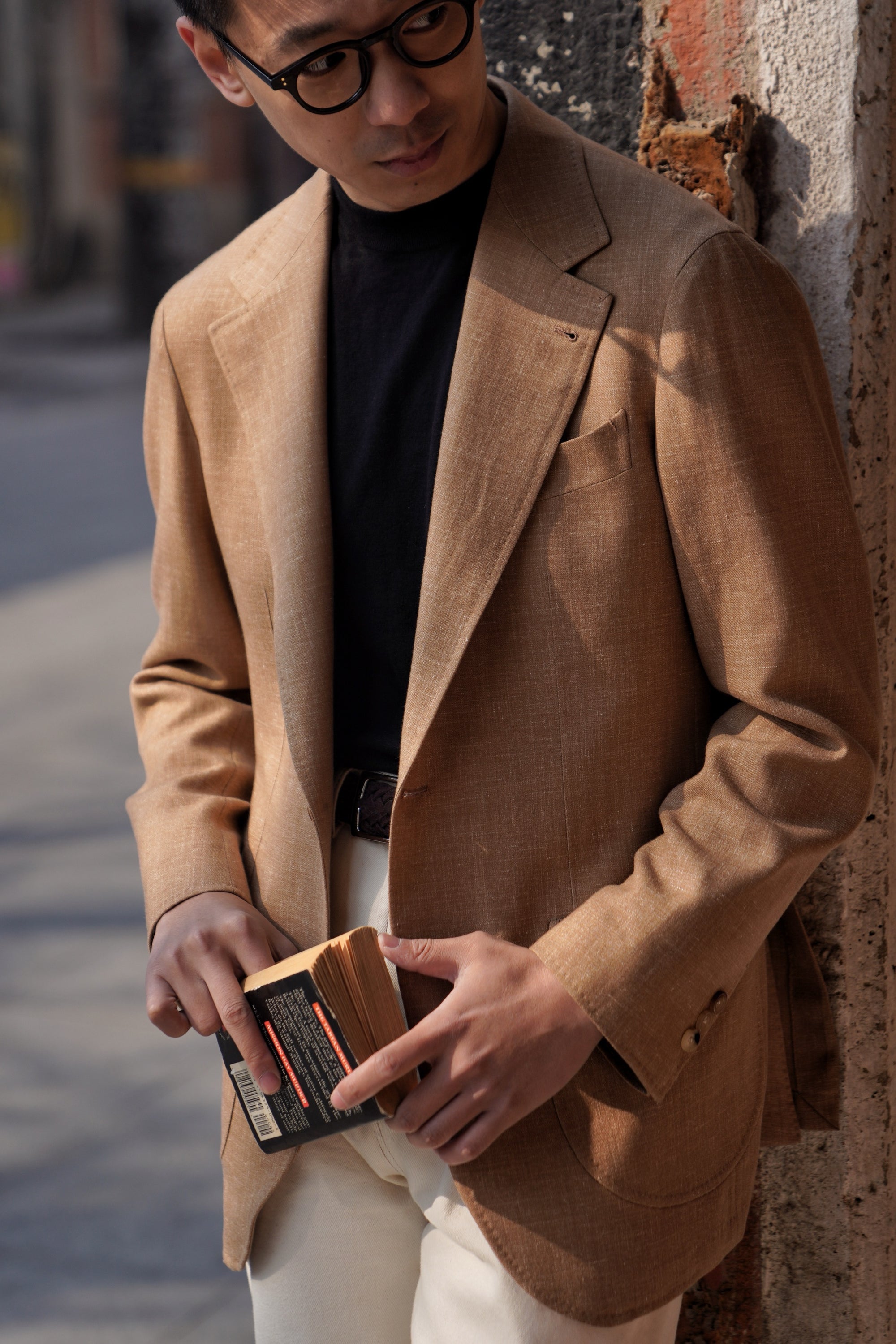 MTO Ochre Melange Cashmere Silk Jacket #382