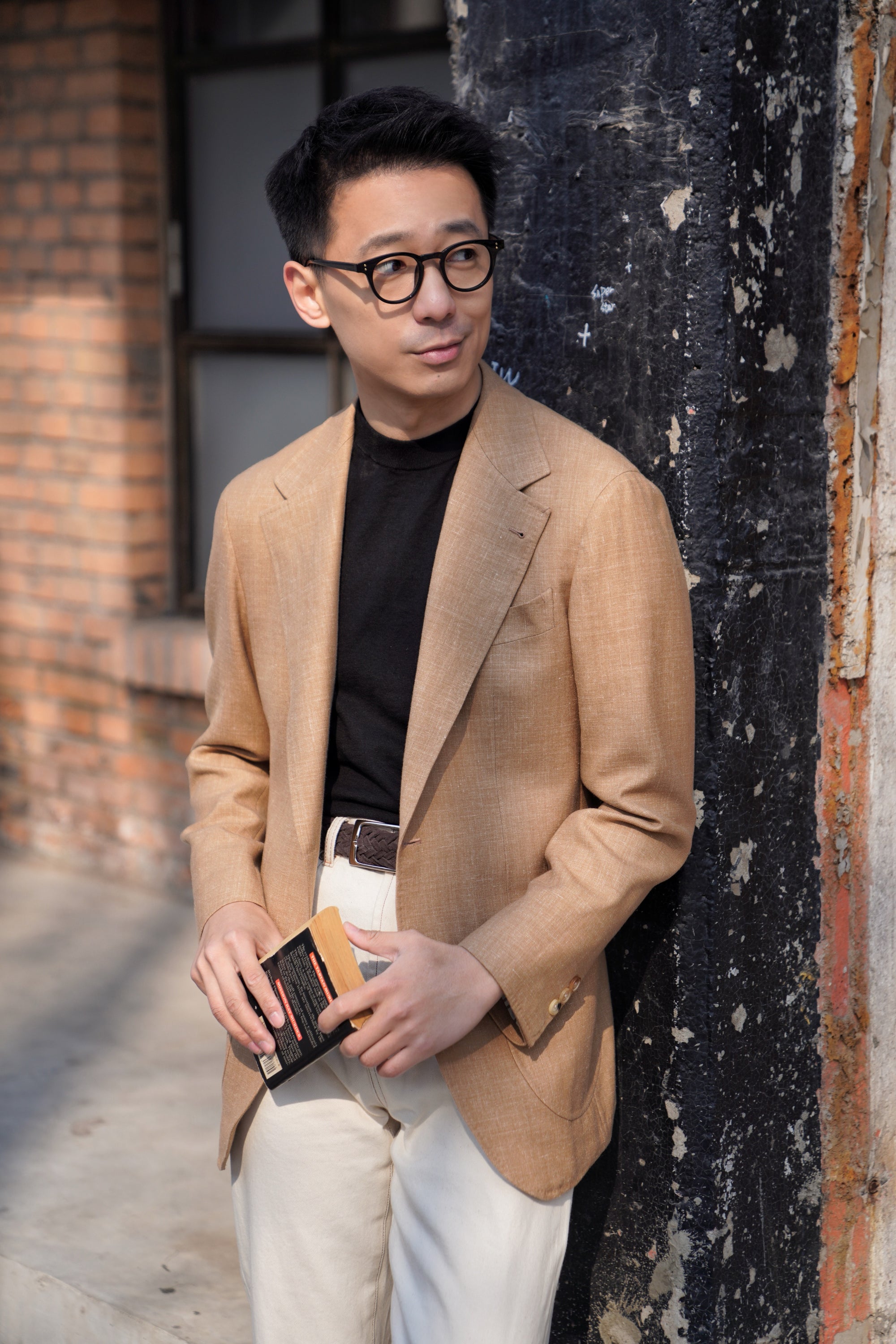 MTO Ochre Melange Cashmere Silk Jacket #382