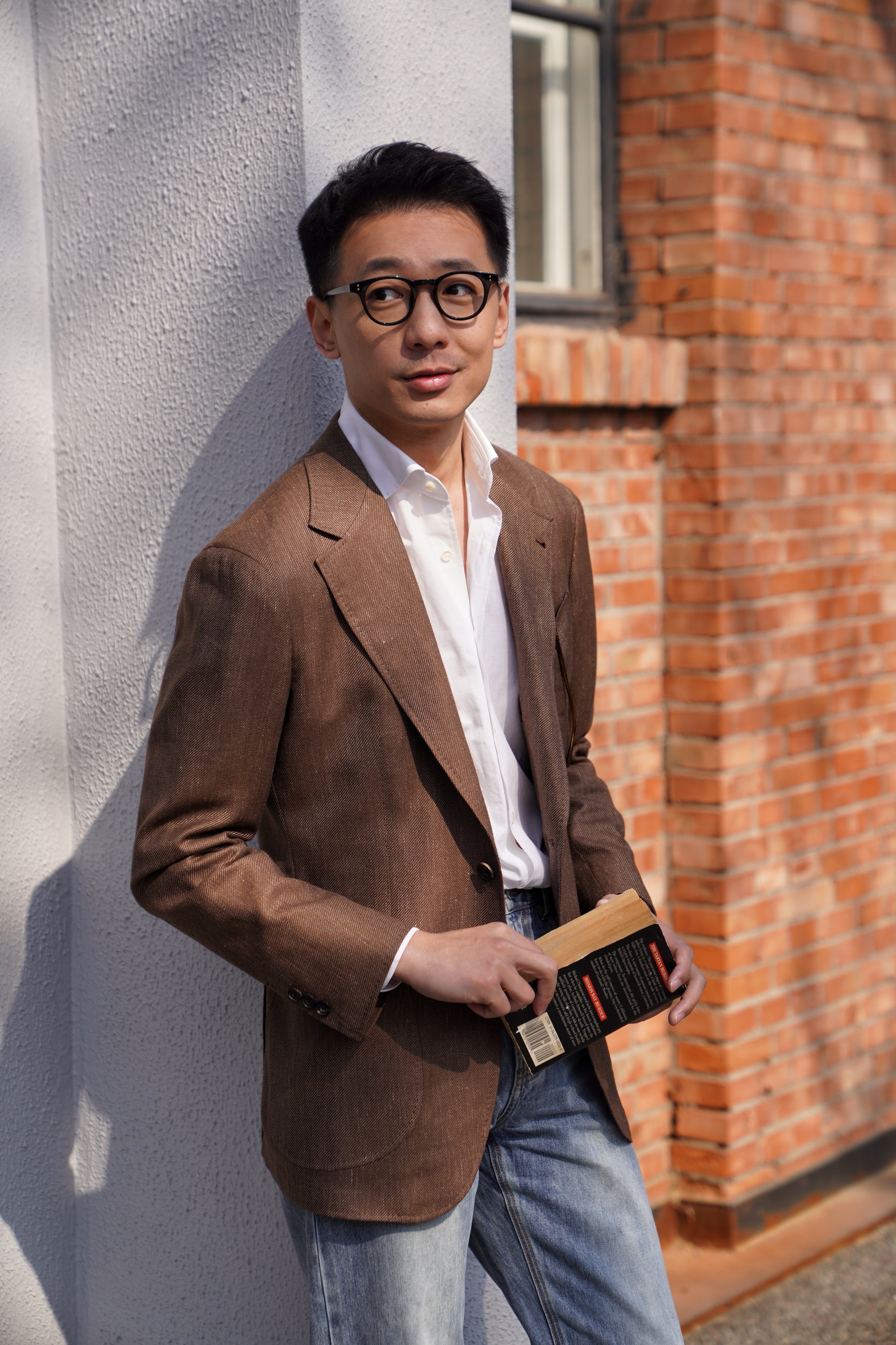 MTO Mocha Cashmere Silk Linen Jacket #379