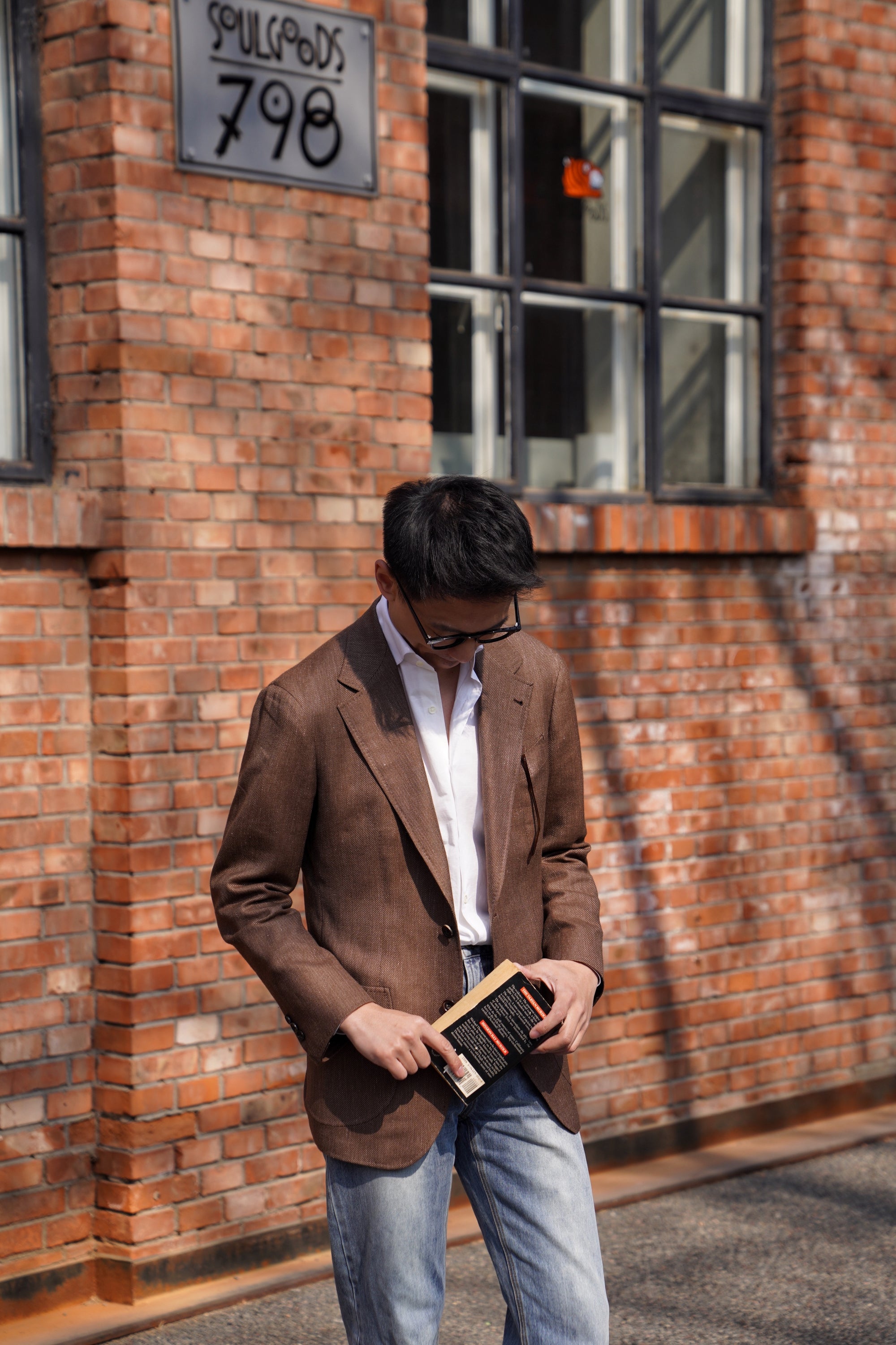 MTO Mocha Cashmere Silk Linen Jacket #379