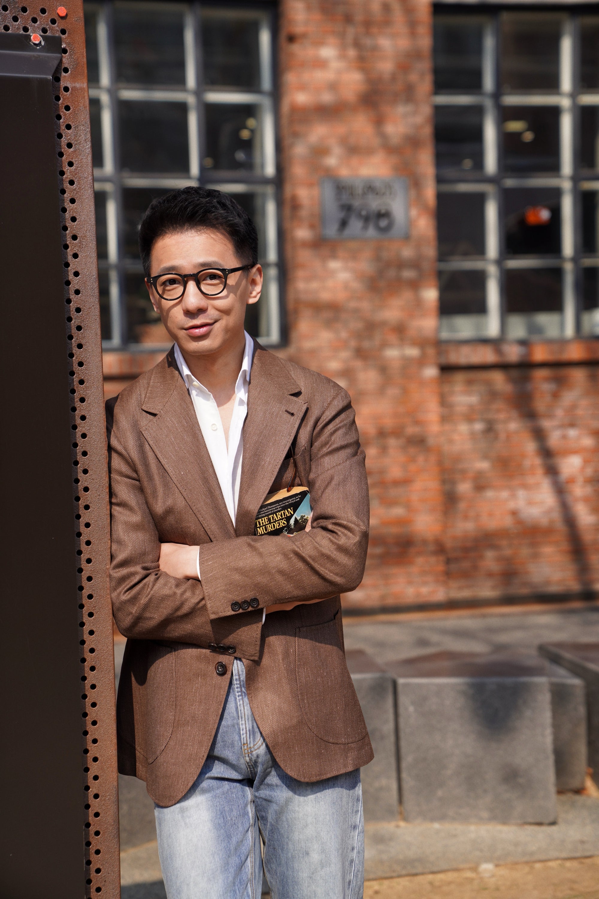 MTO Mocha Cashmere Silk Linen Jacket #379
