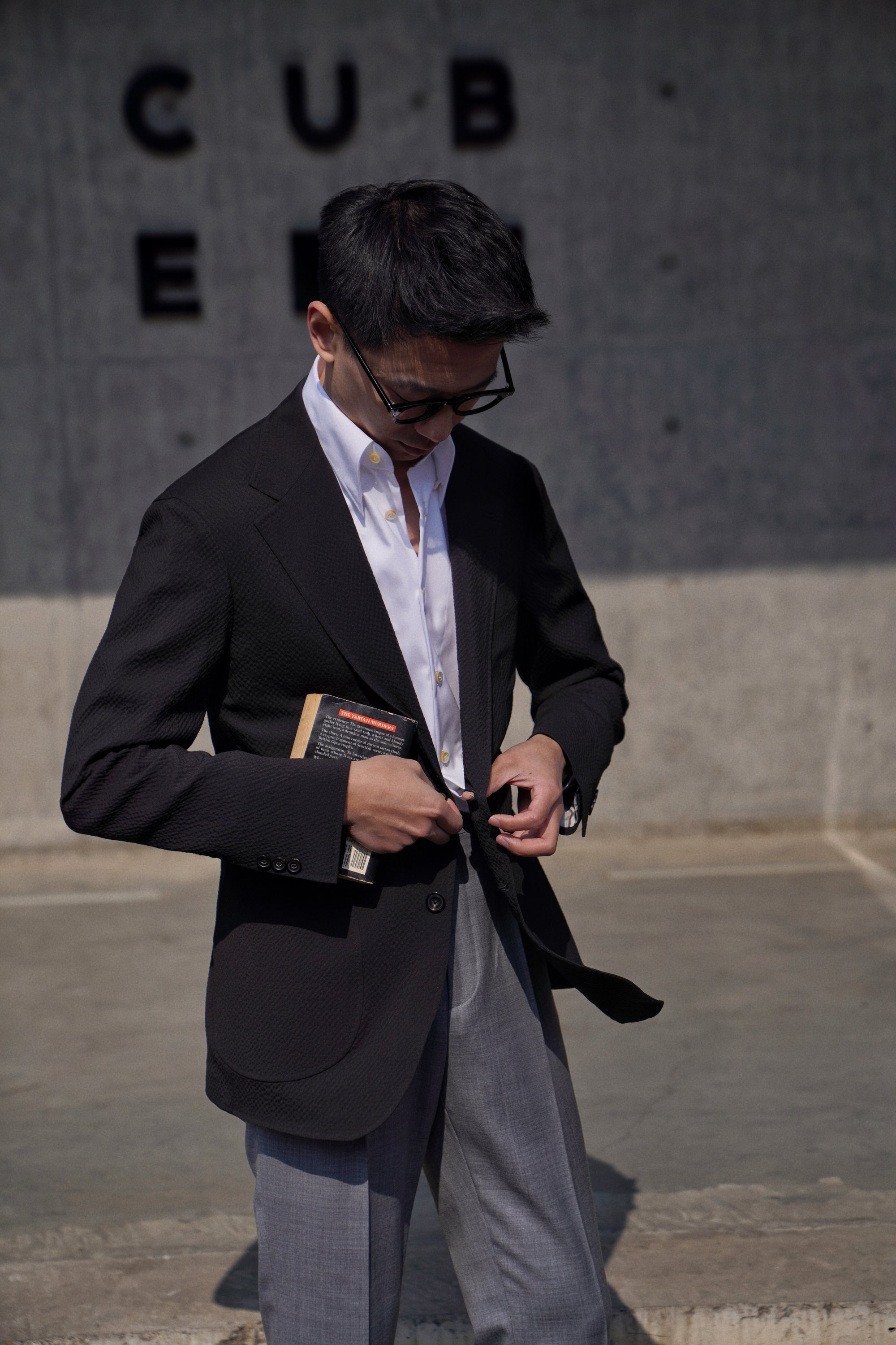 MTO Black Seersucker Jacket #317