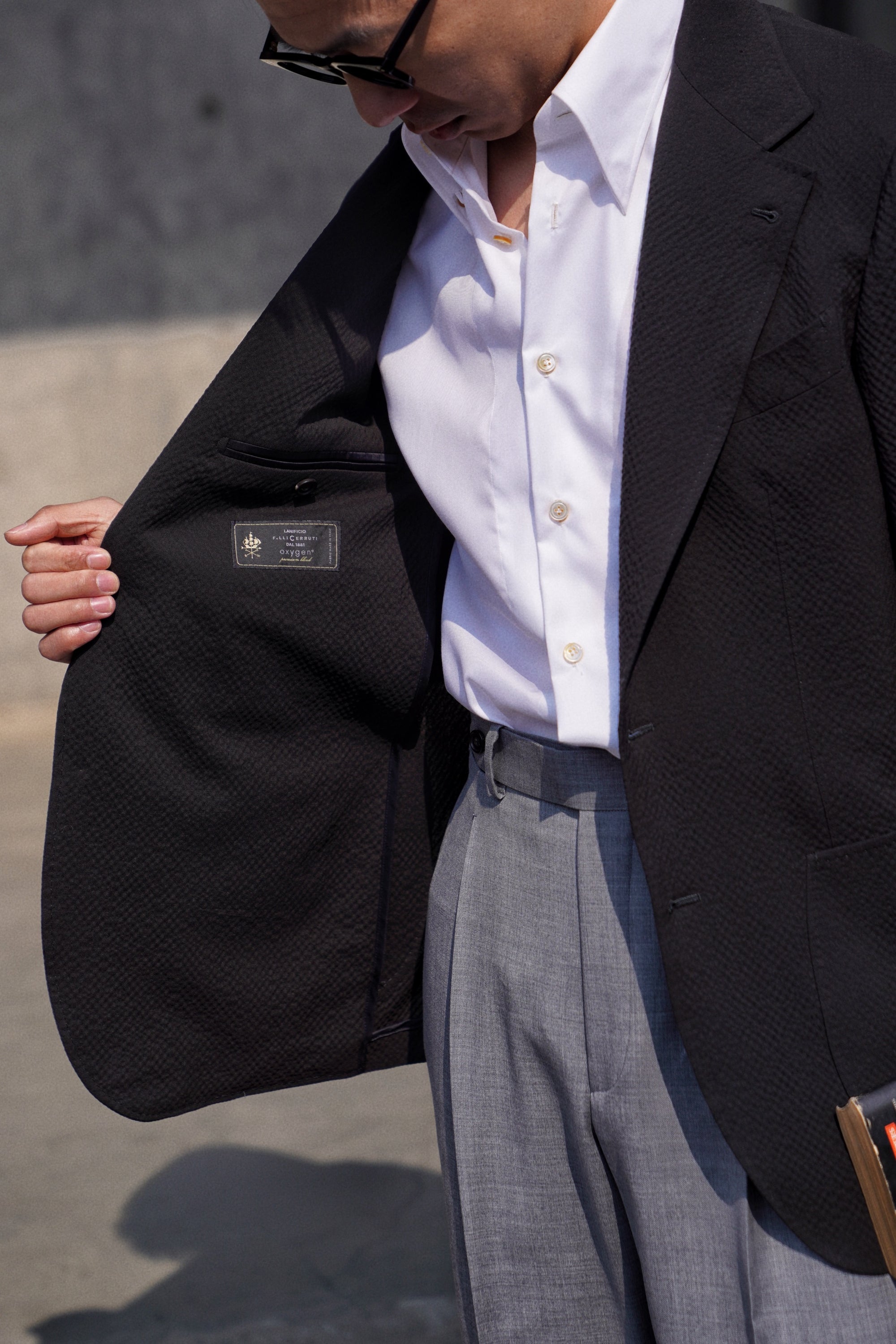 MTO Black Seersucker Jacket #317