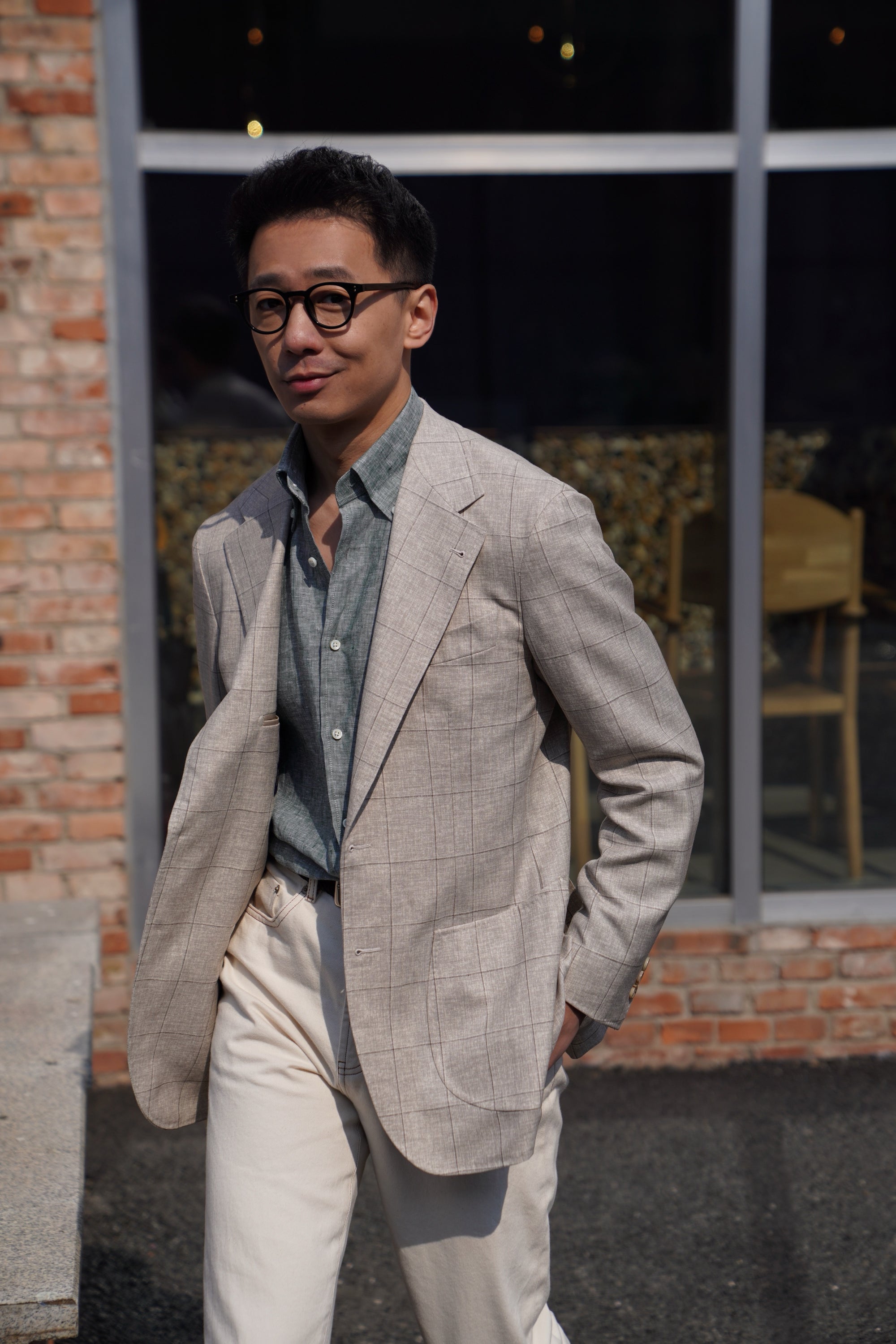 MTO Oatmeal Windowpane Jacket #319