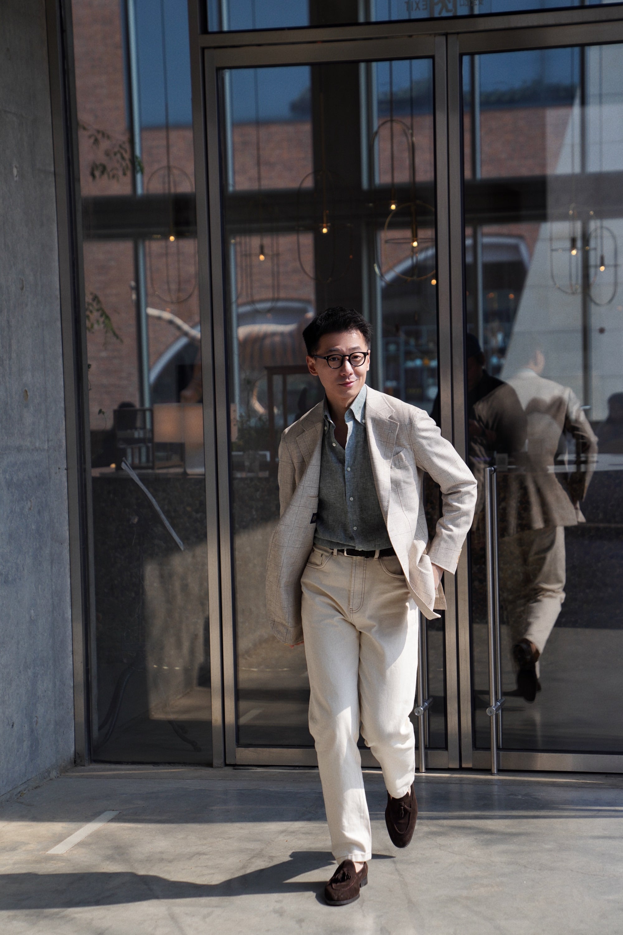 MTO Oatmeal Windowpane Jacket #319