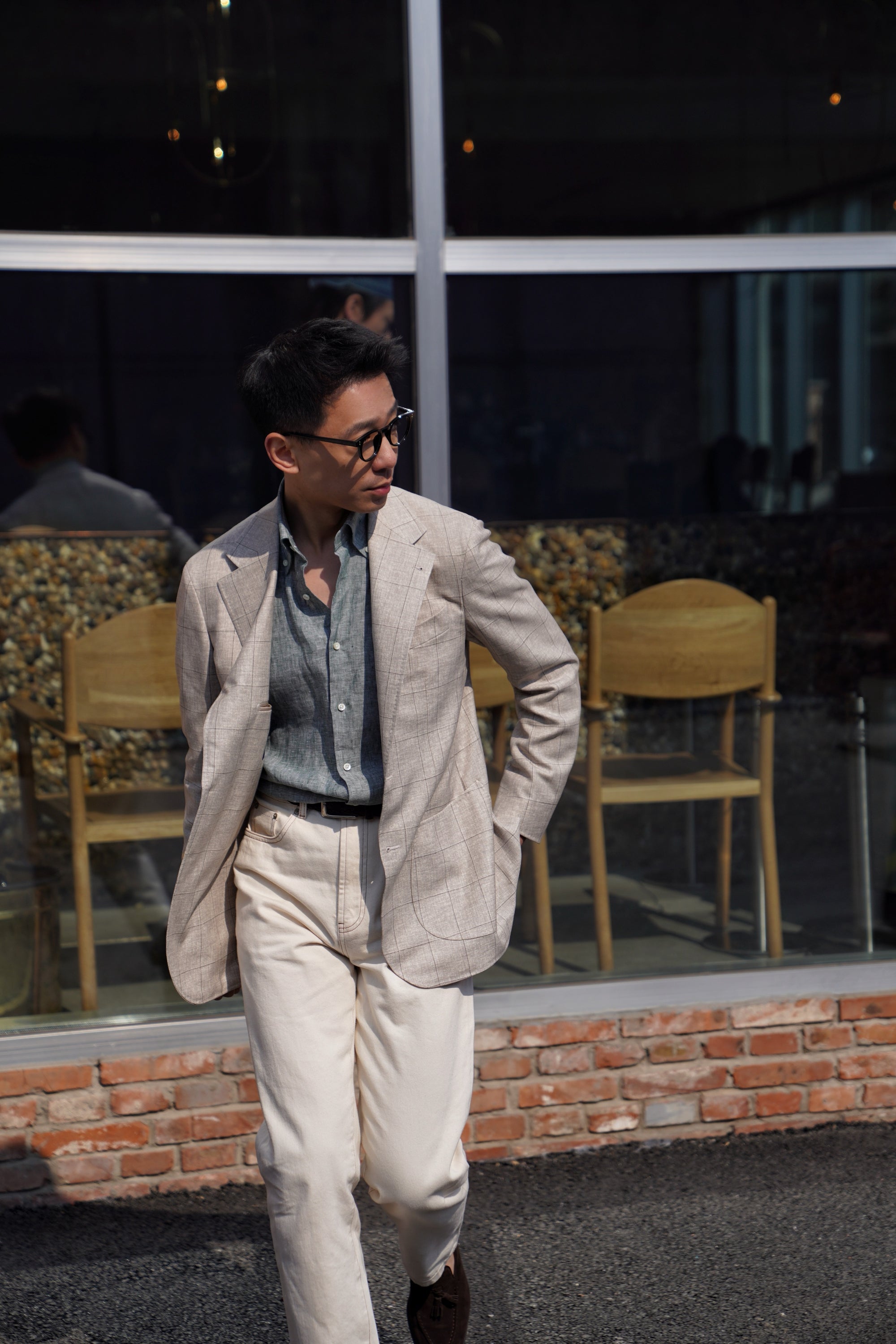 MTO Oatmeal Windowpane Jacket #319