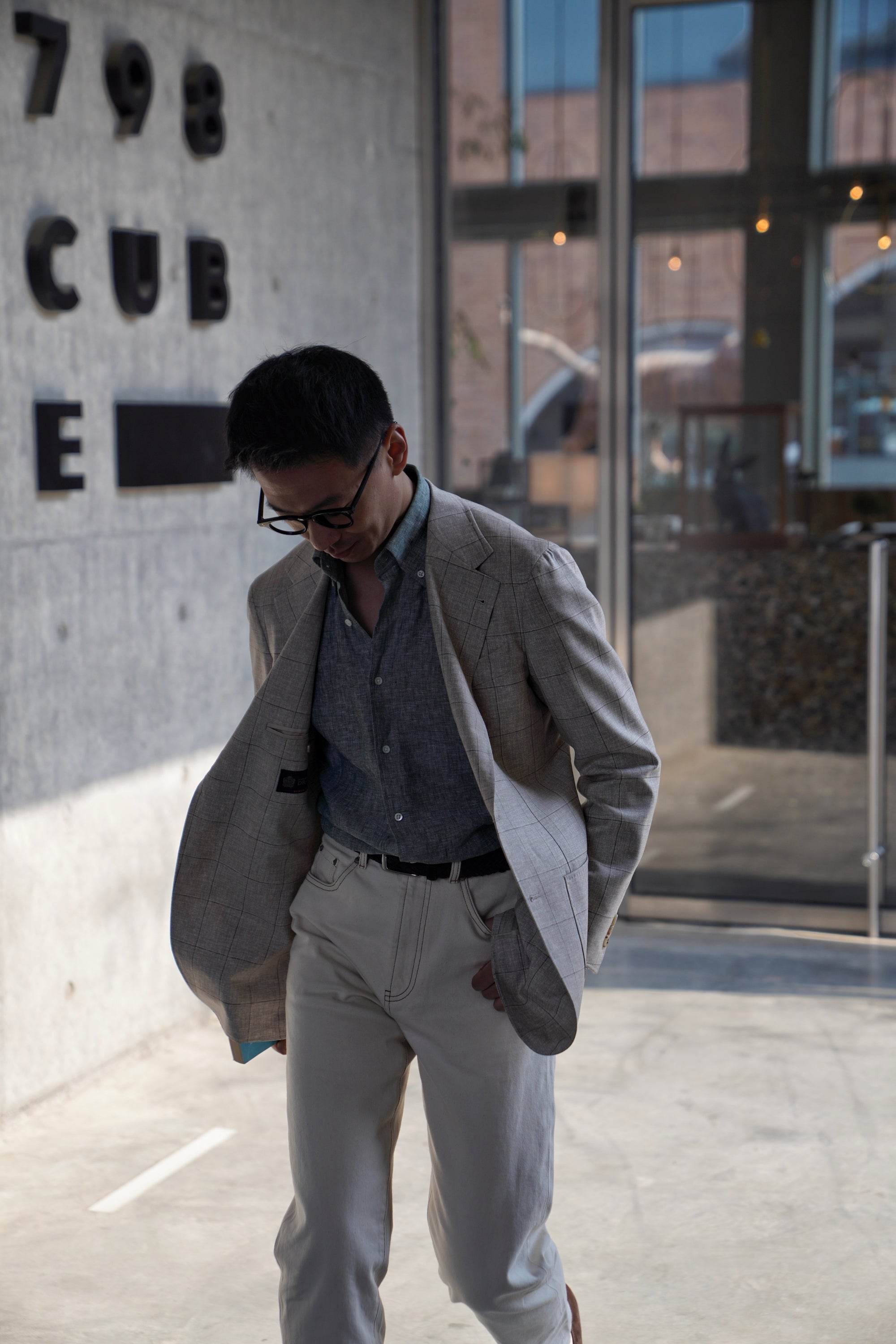 MTO Oatmeal Windowpane Jacket #319