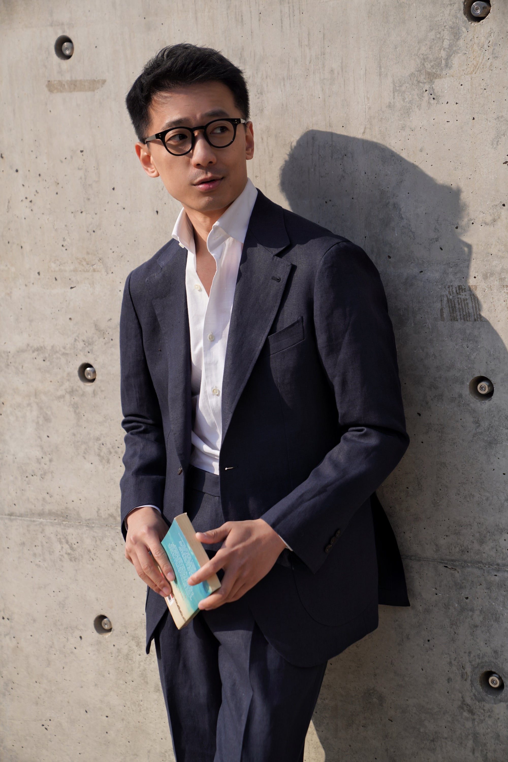 MTO Navy Irish Linen Suit #327