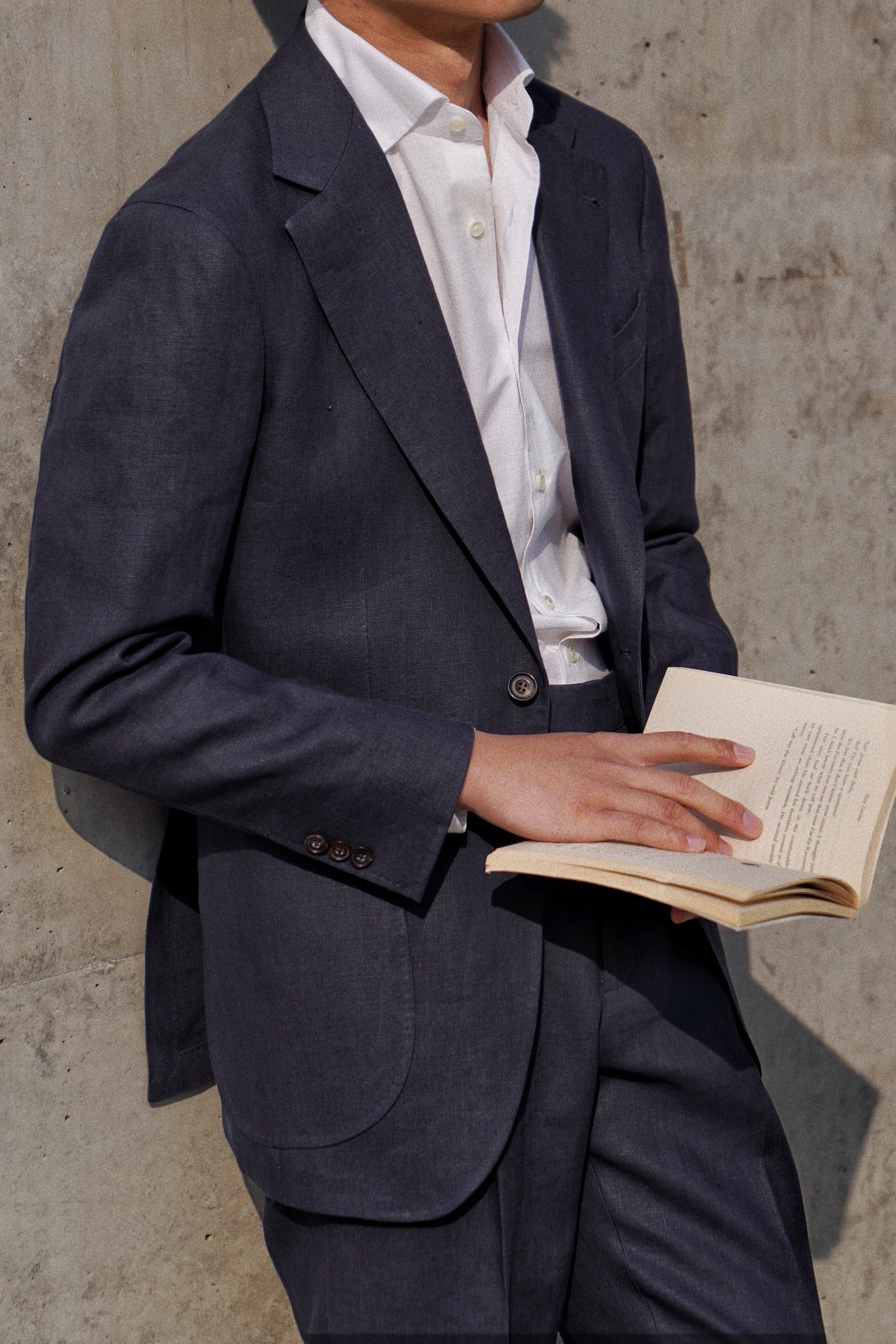 MTO Navy Irish Linen Suit #327