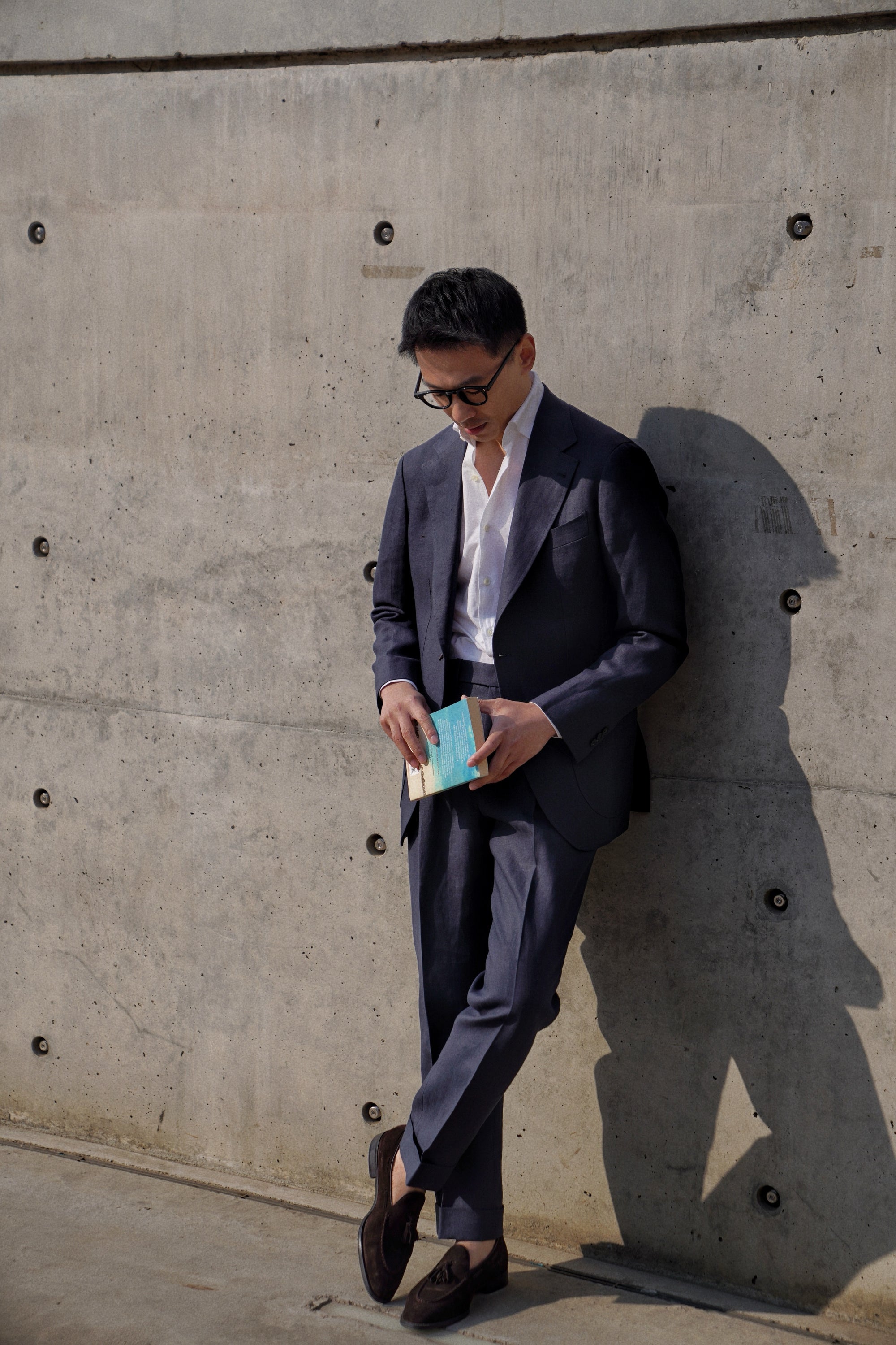 MTO Navy Irish Linen Suit #327
