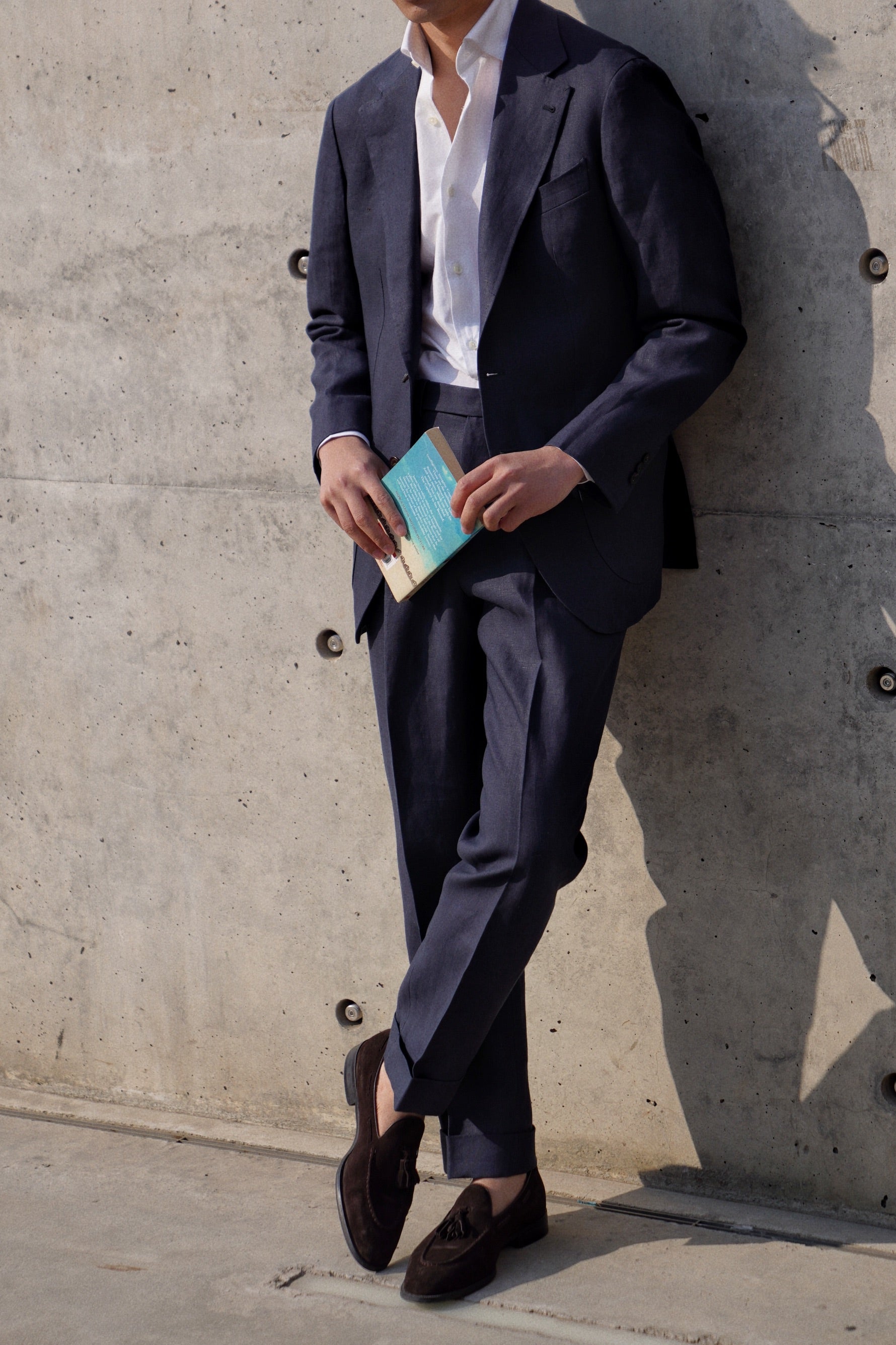 MTO Navy Irish Linen Suit #327