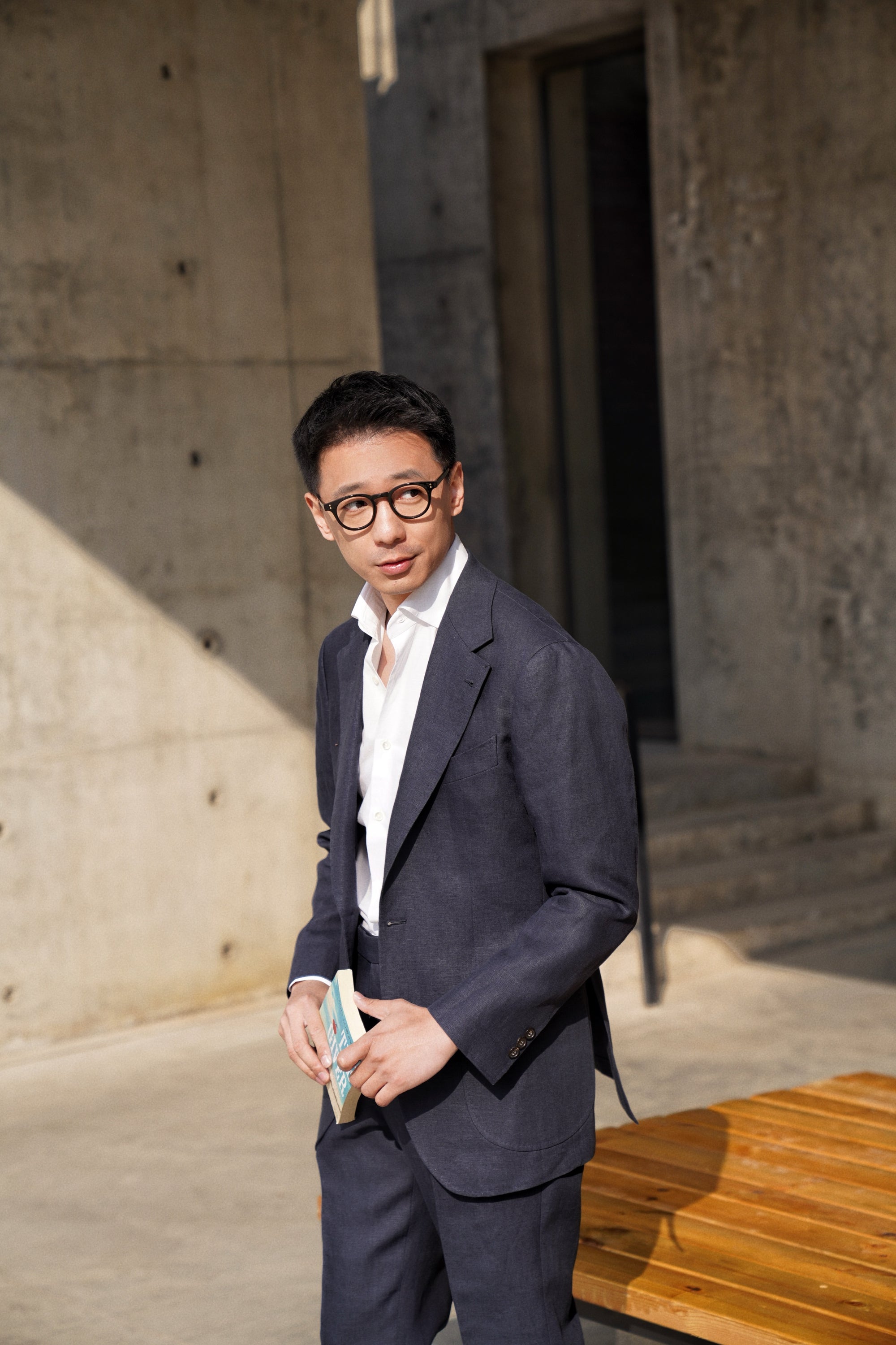 MTO Navy Irish Linen Suit #327