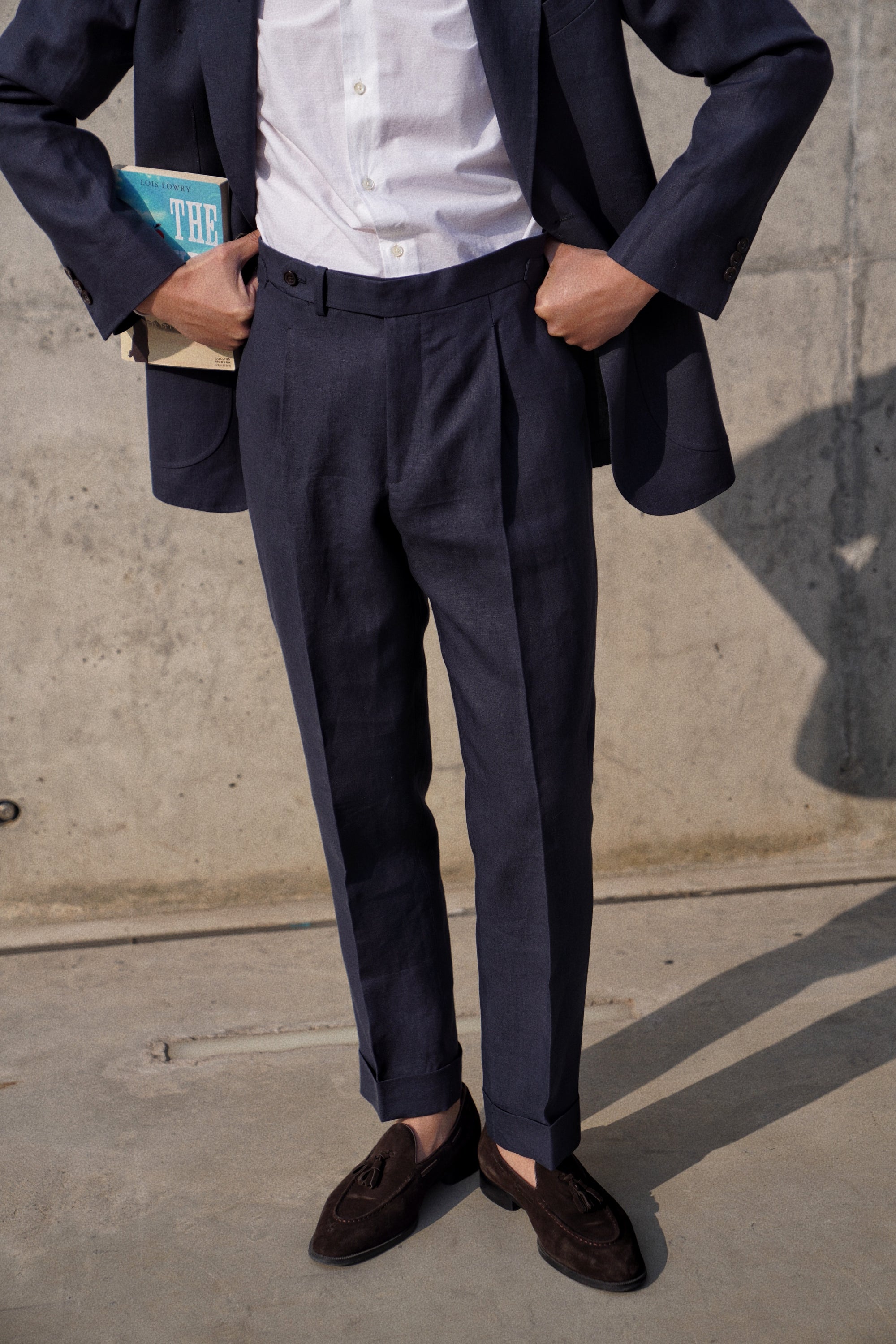 MTO Navy Irish Linen Suit #327