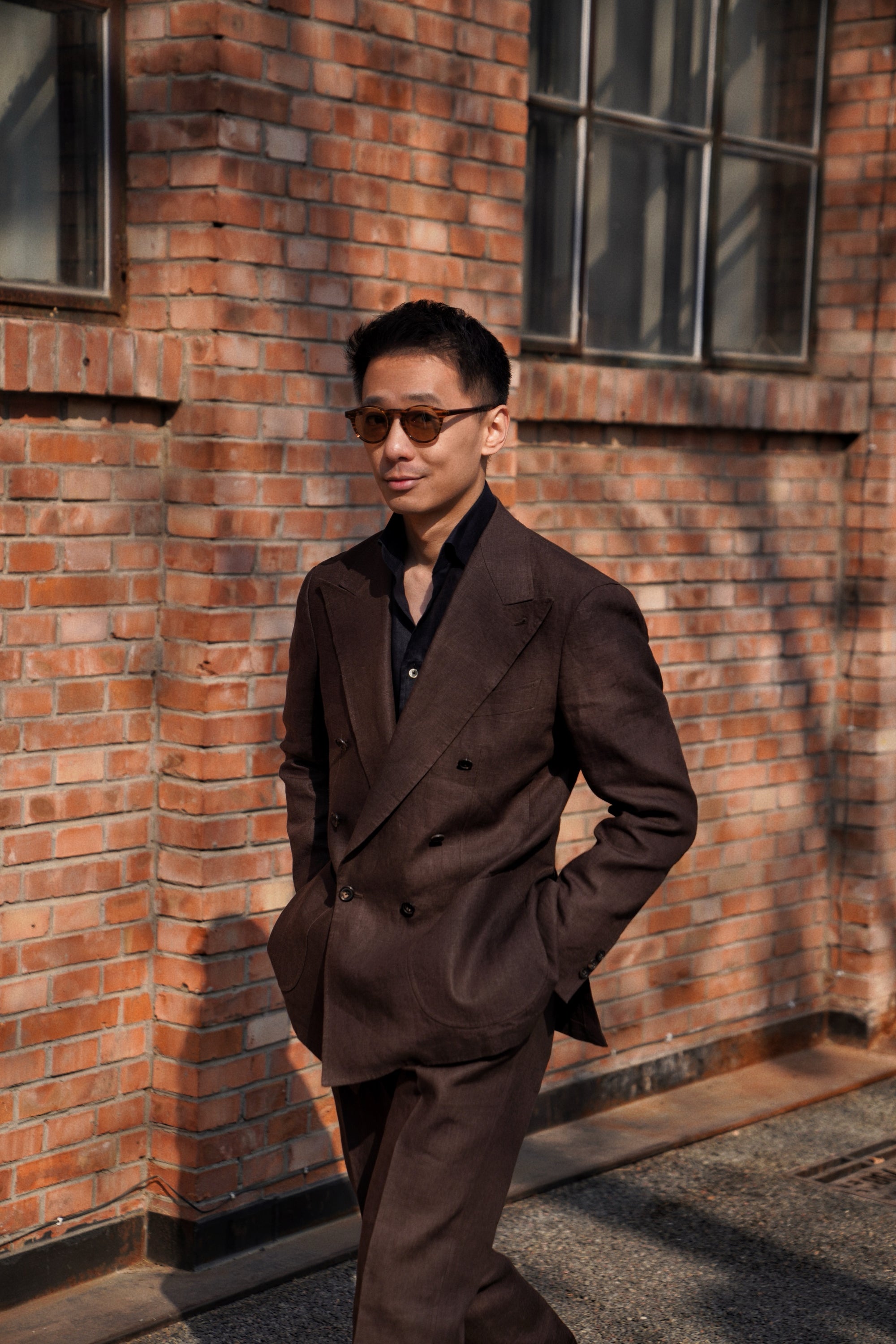 MTO Brown Irish Linen Suit #325