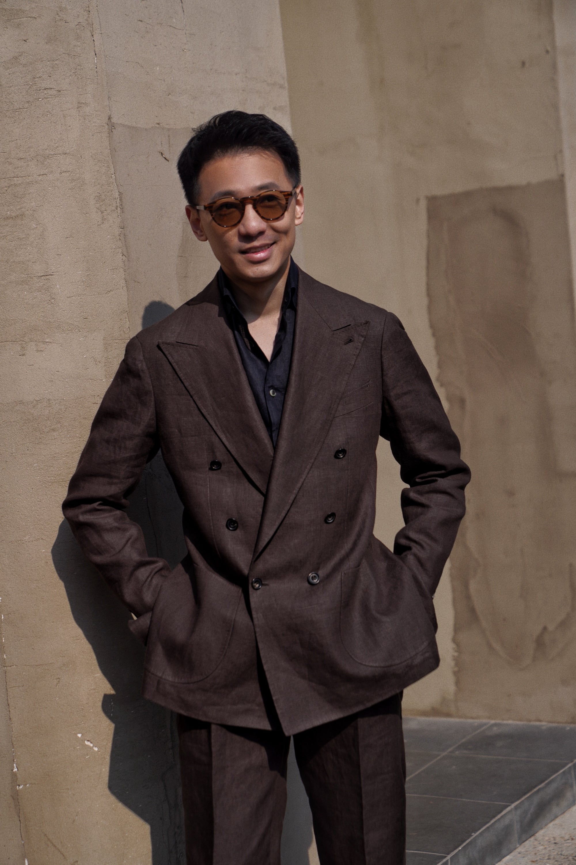 MTO Brown Irish Linen Suit #325