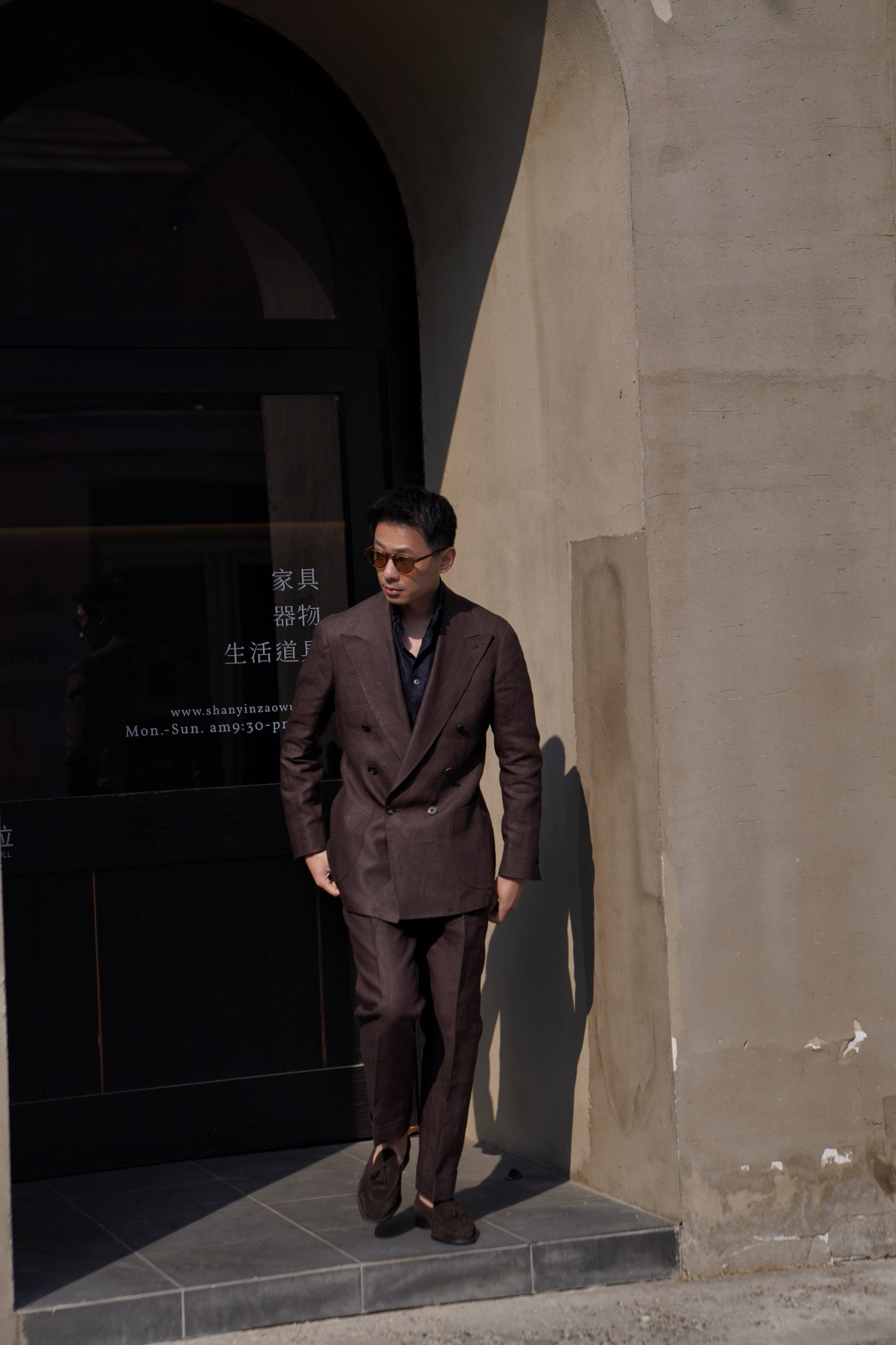 MTO Brown Irish Linen Suit #325