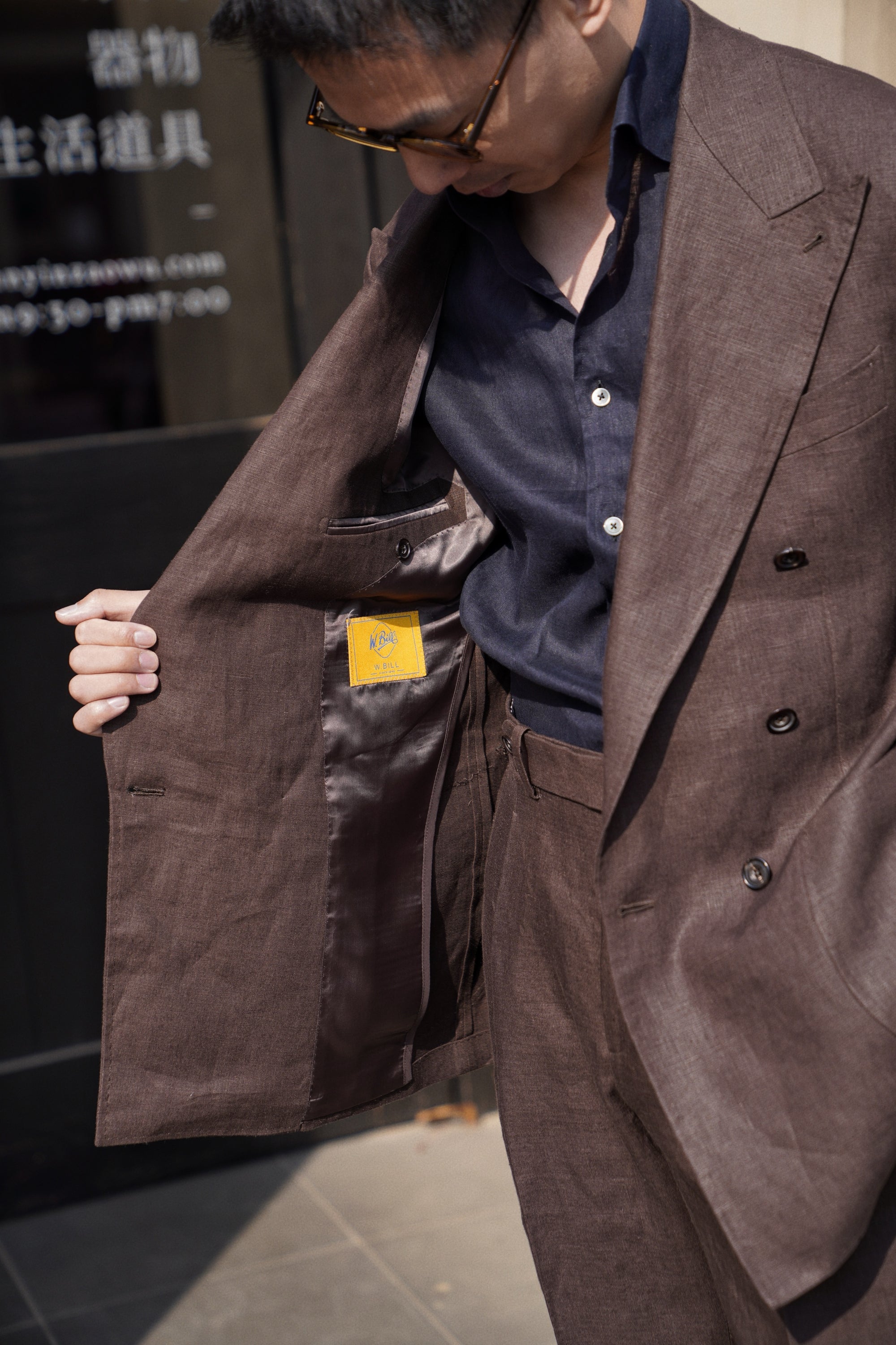 MTO Brown Irish Linen Suit #325