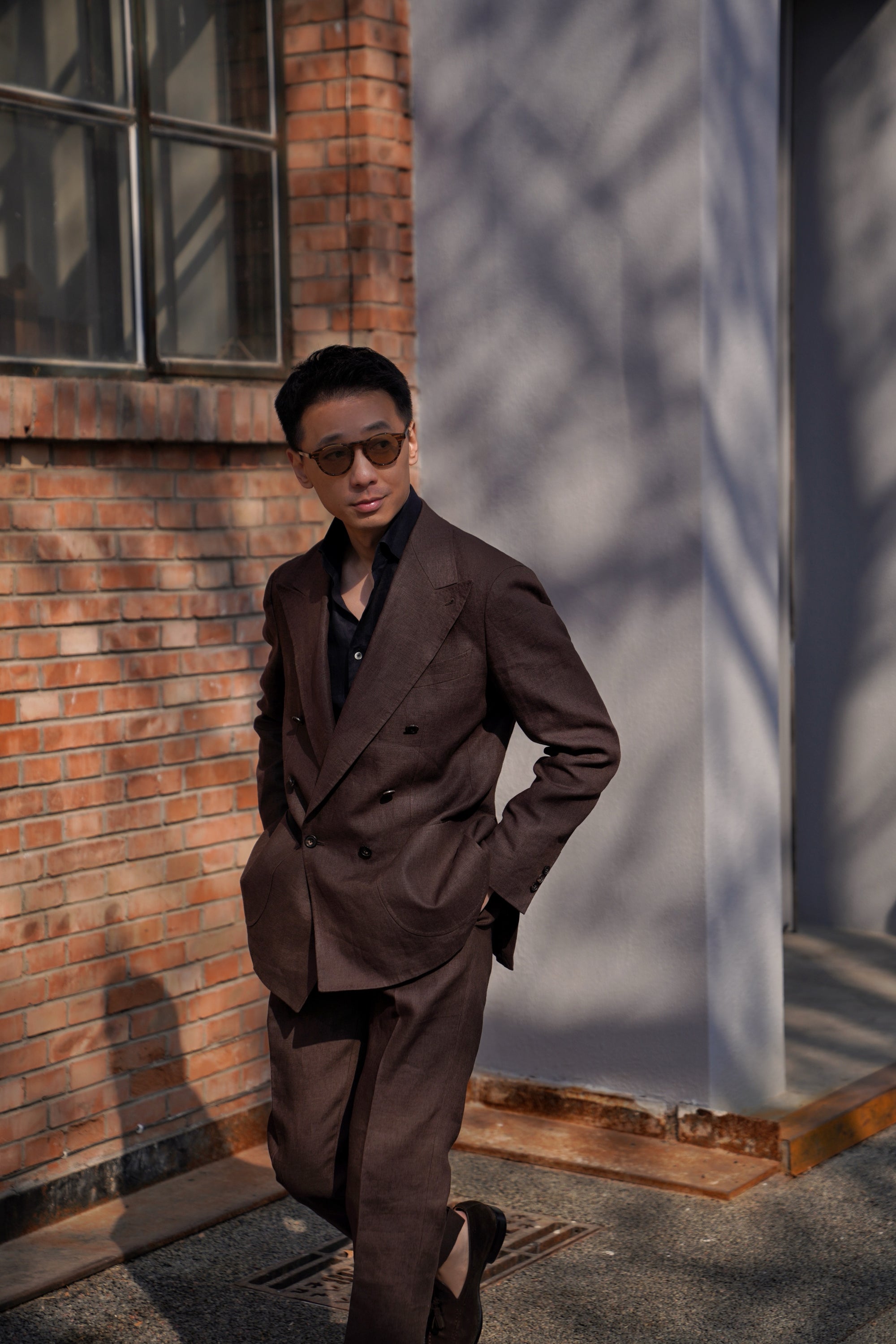 MTO Brown Irish Linen Suit #325