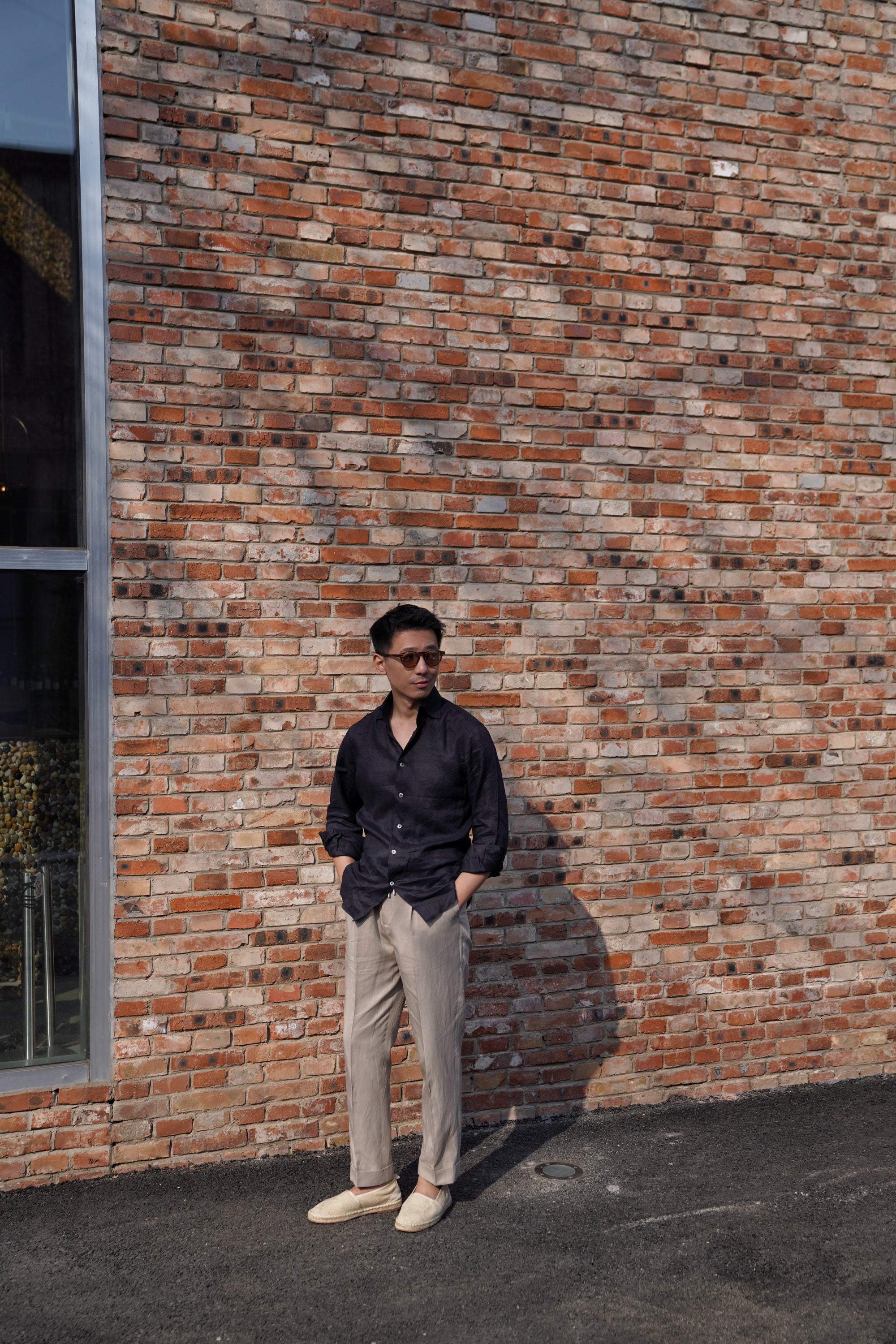 Stone Cotton Linen Tencel Drawstring Trousers #316