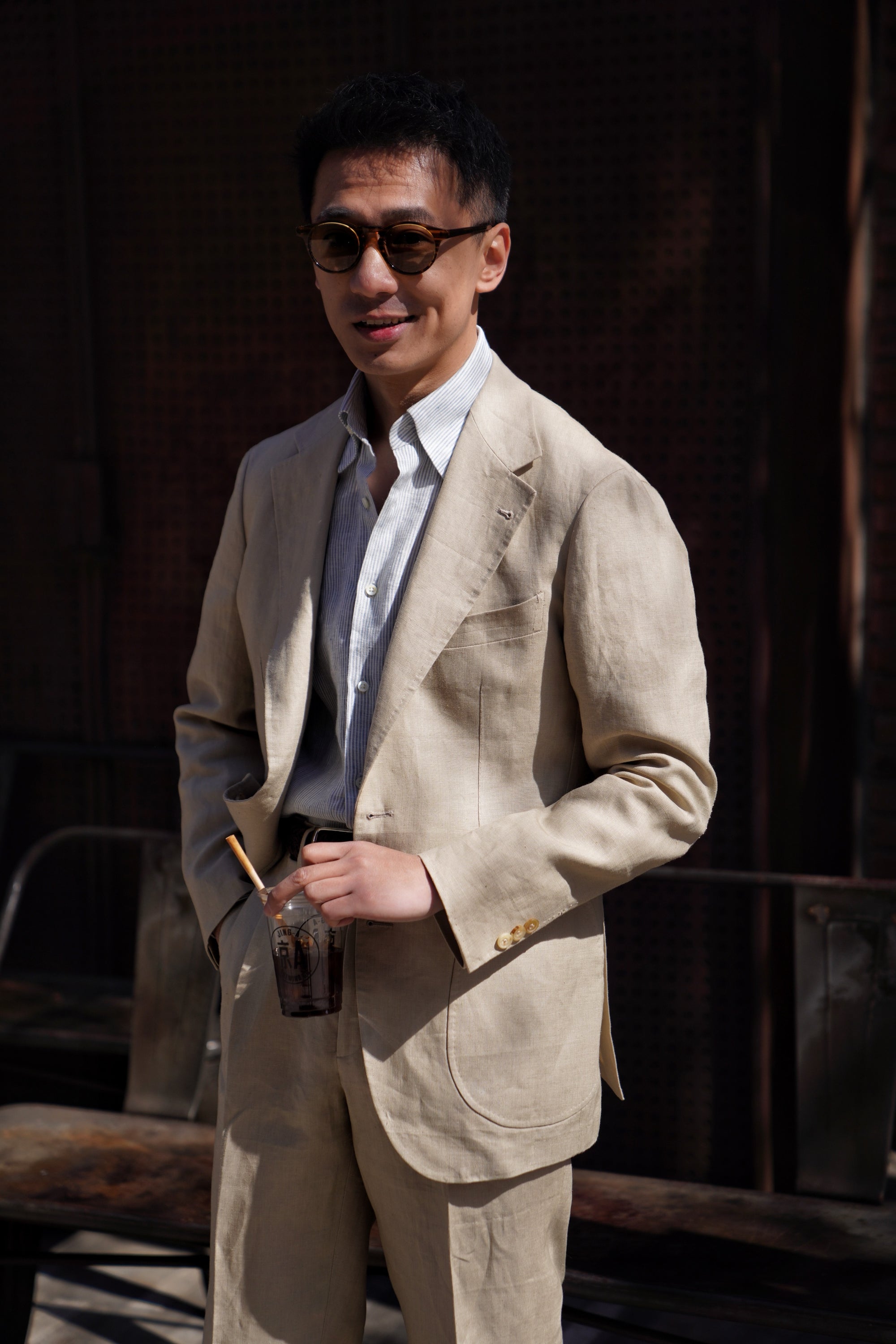MTO Stone Irish Linen Suit #326