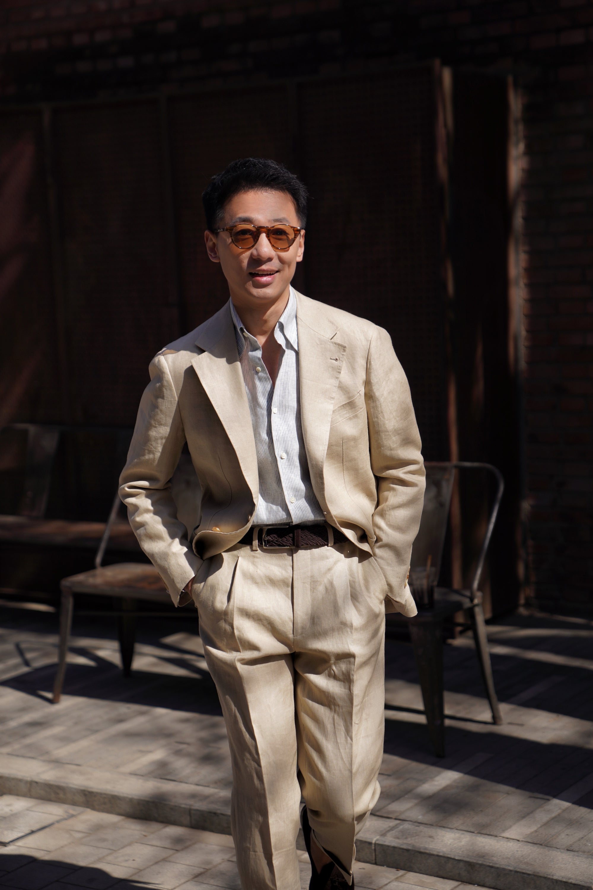 MTO Stone Irish Linen Suit #326