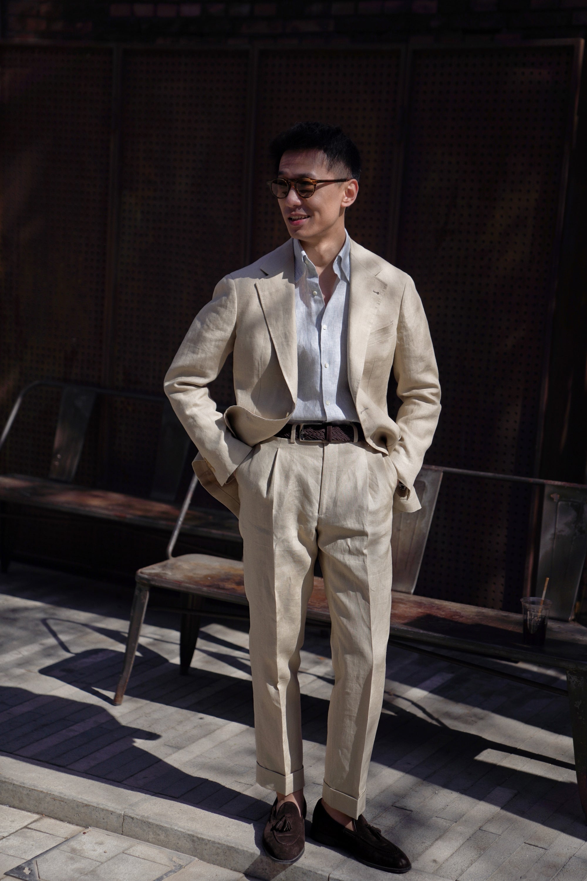 MTO Stone Irish Linen Suit #326