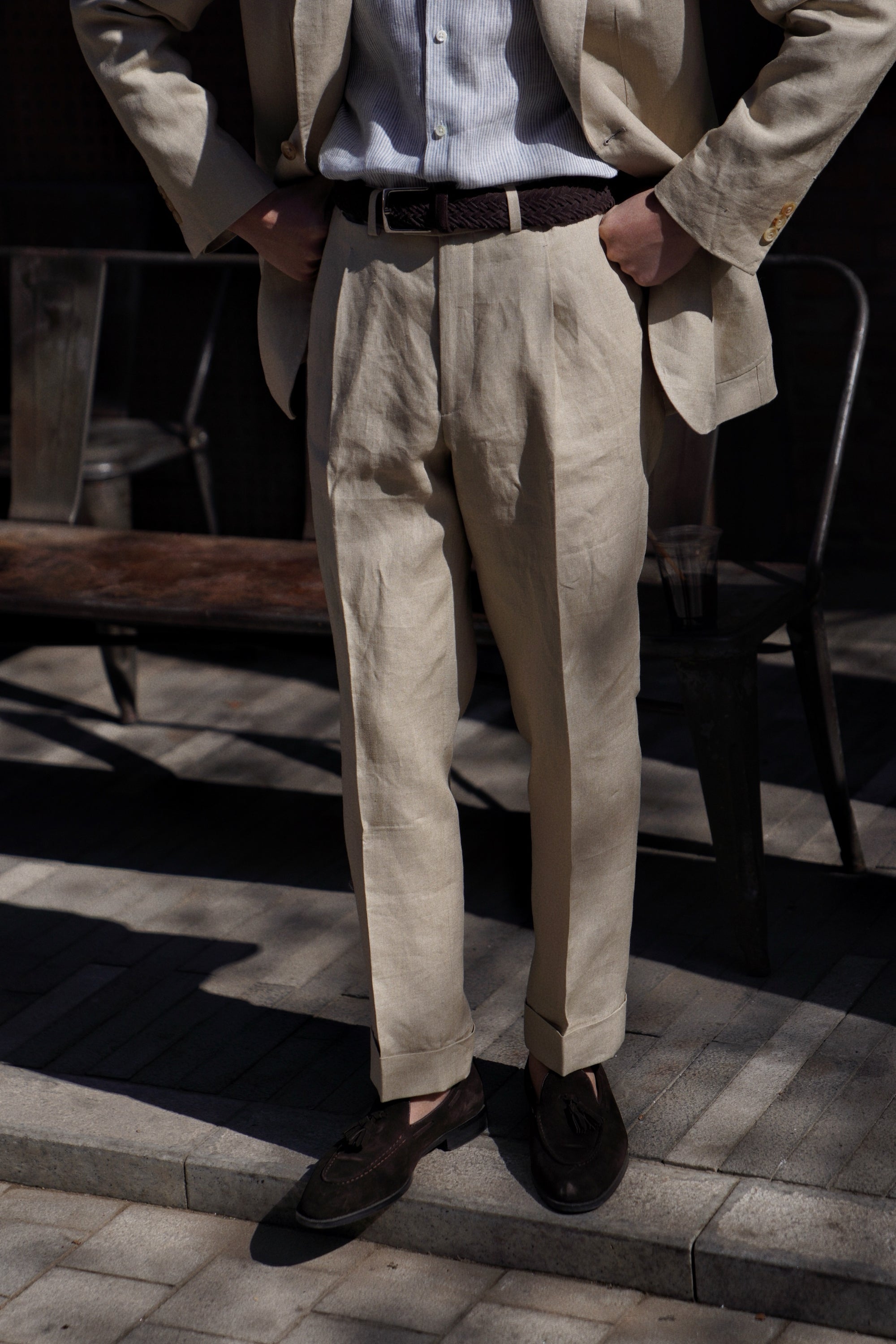 MTO Stone Irish Linen Suit #326