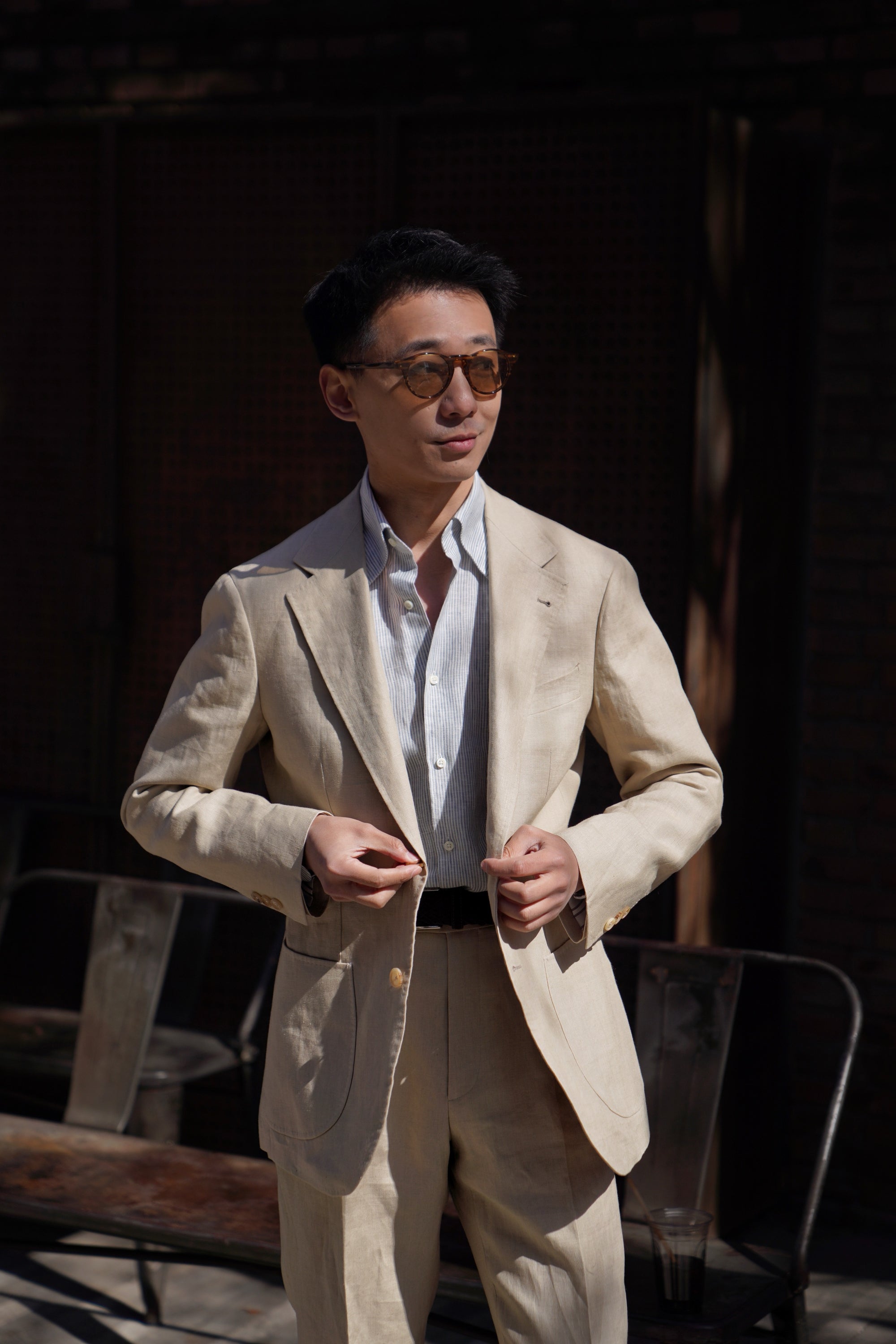 MTO Stone Irish Linen Suit #326