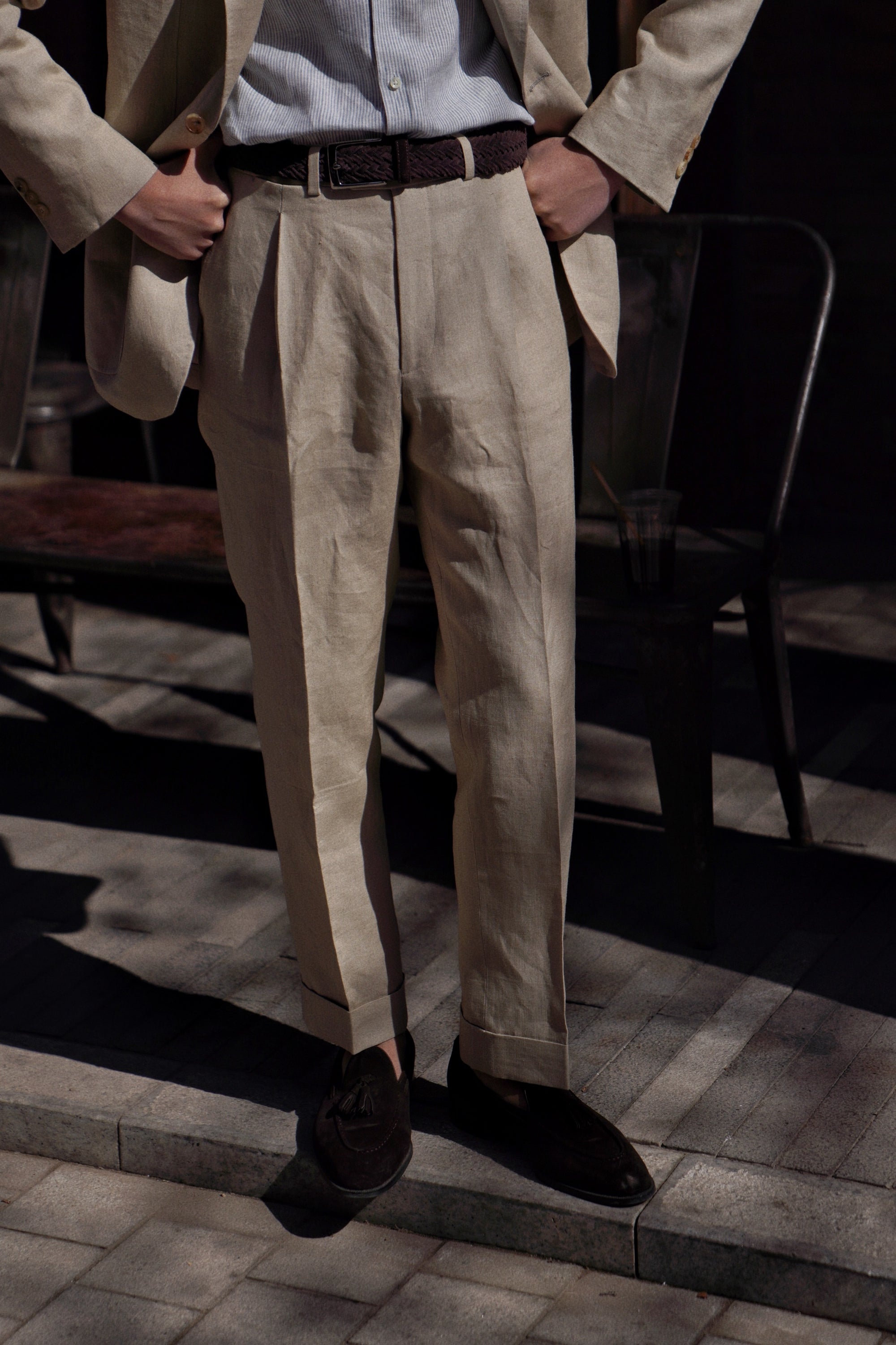 MTO Stone Irish Linen Suit #326