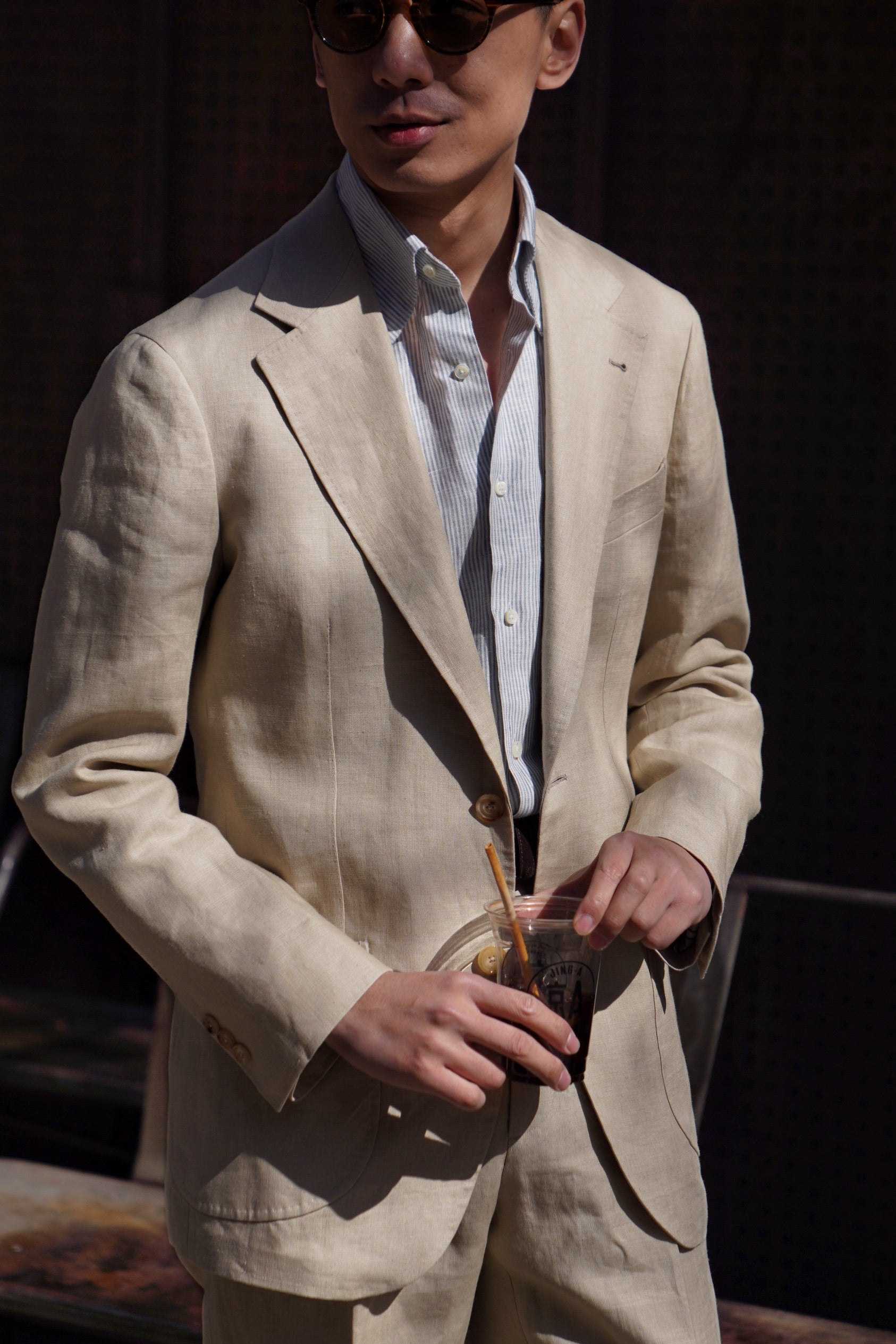 MTO Stone Irish Linen Suit #326