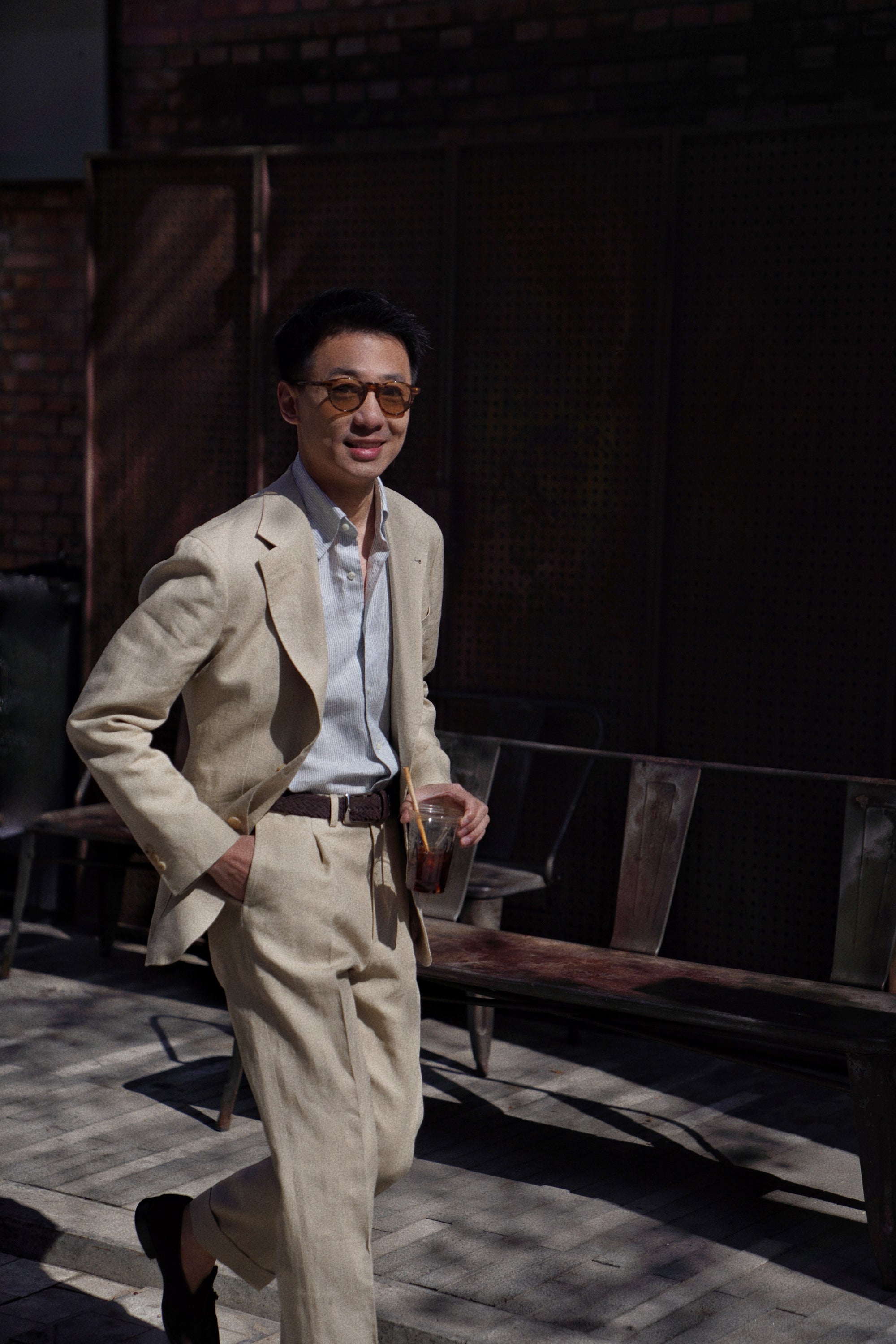 MTO Stone Irish Linen Suit #326