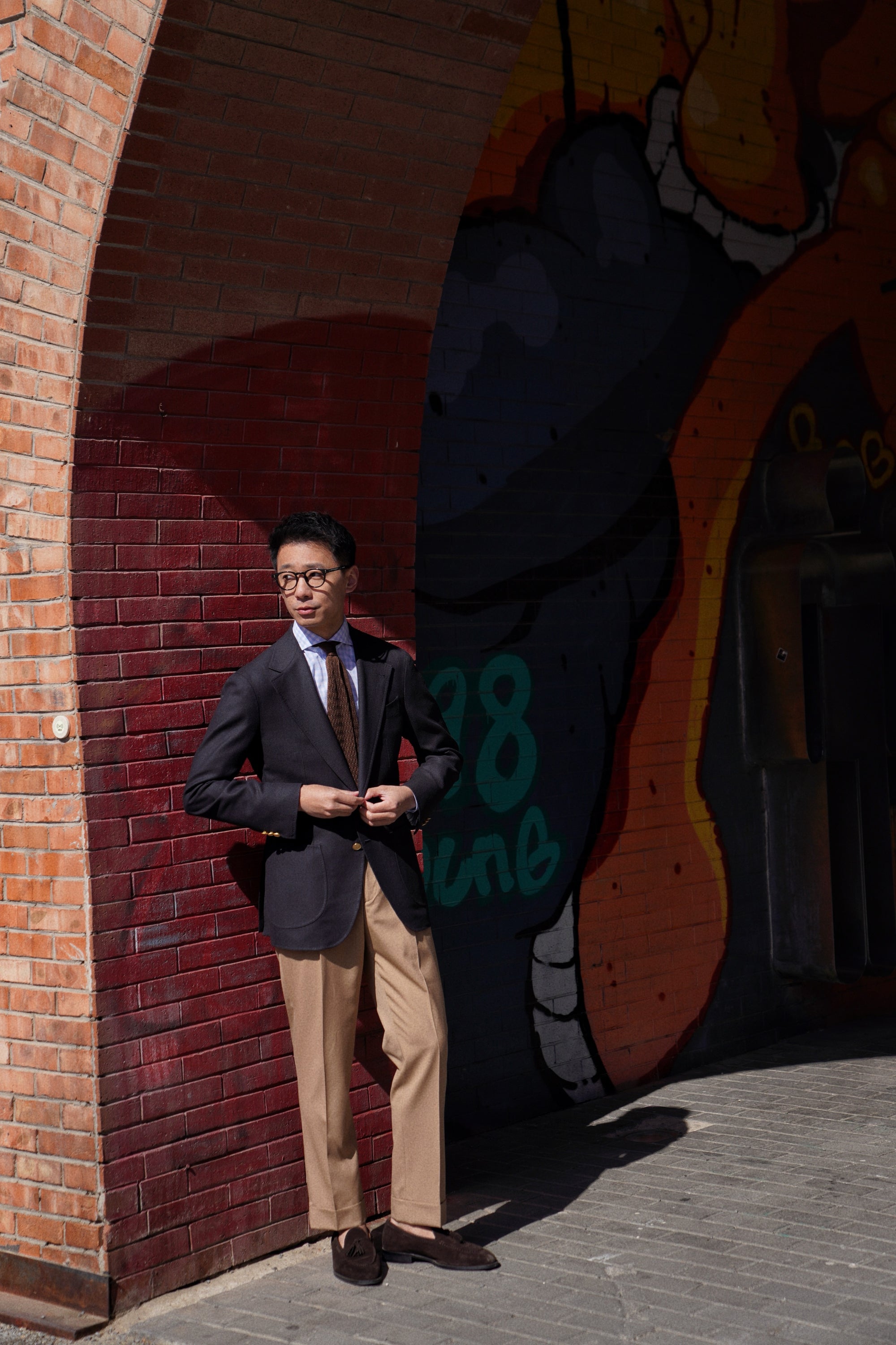 Khaki Wool Silk Extralight Trousers #292