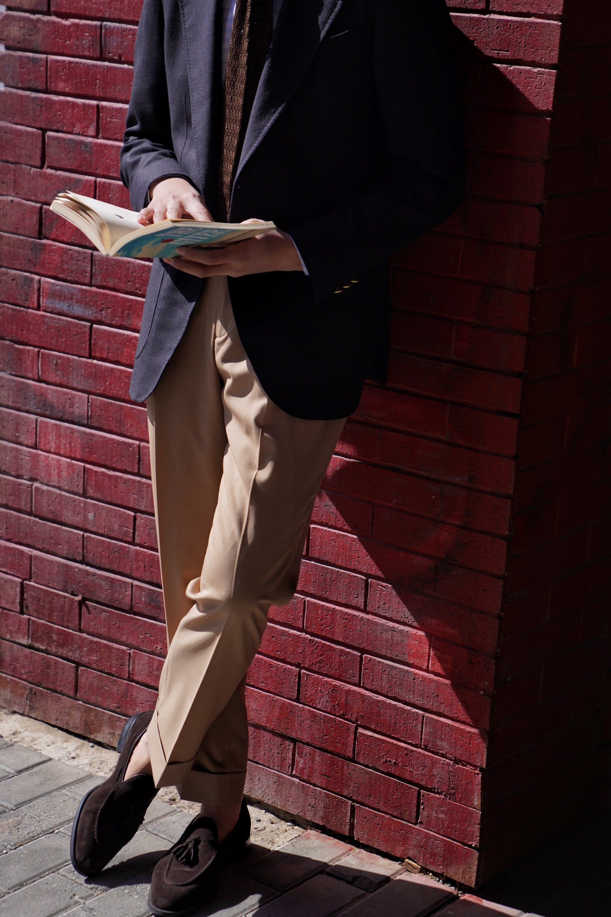 Khaki Wool Silk Extralight Trousers #292
