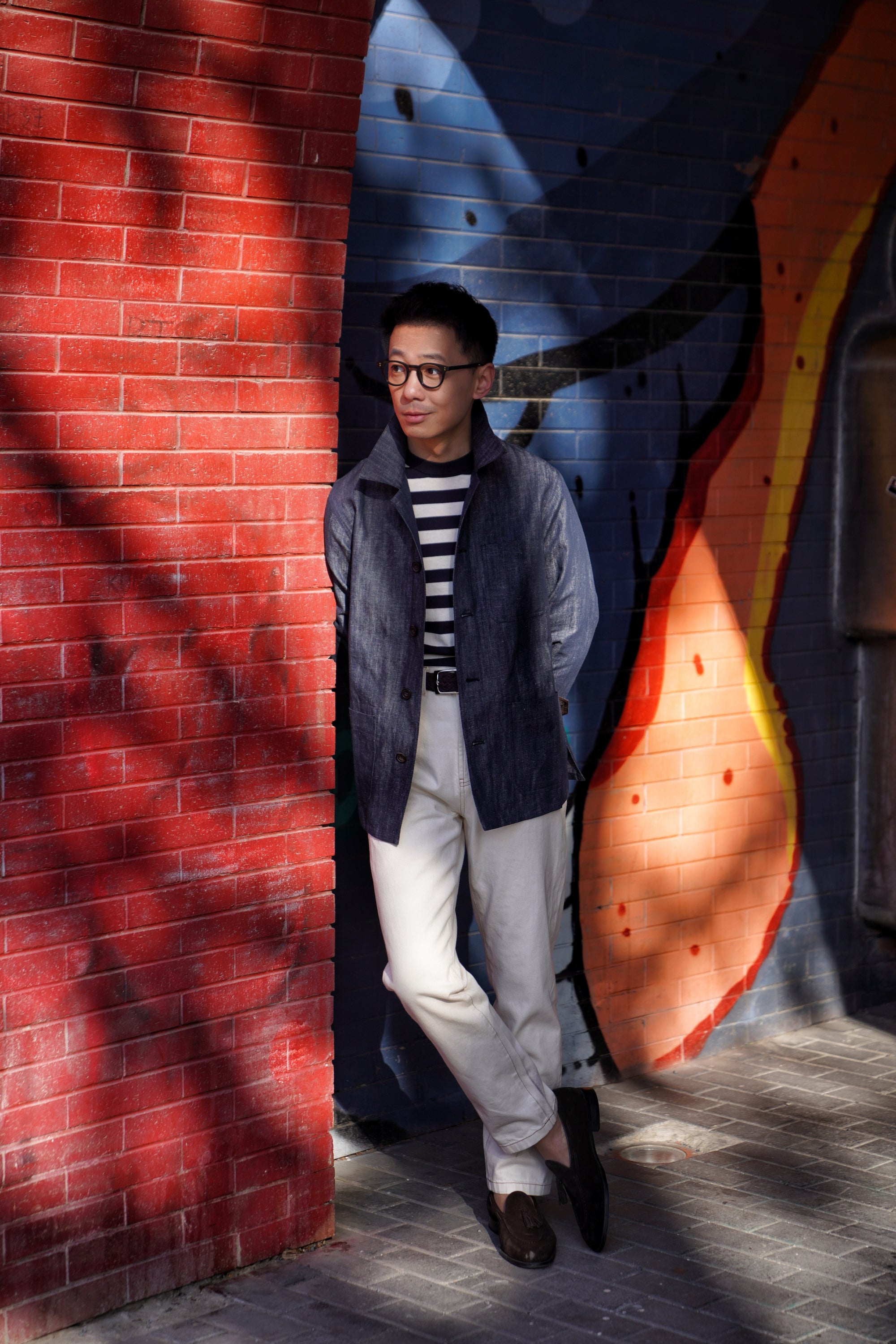 Denim Linen Cotton Chore Jacket