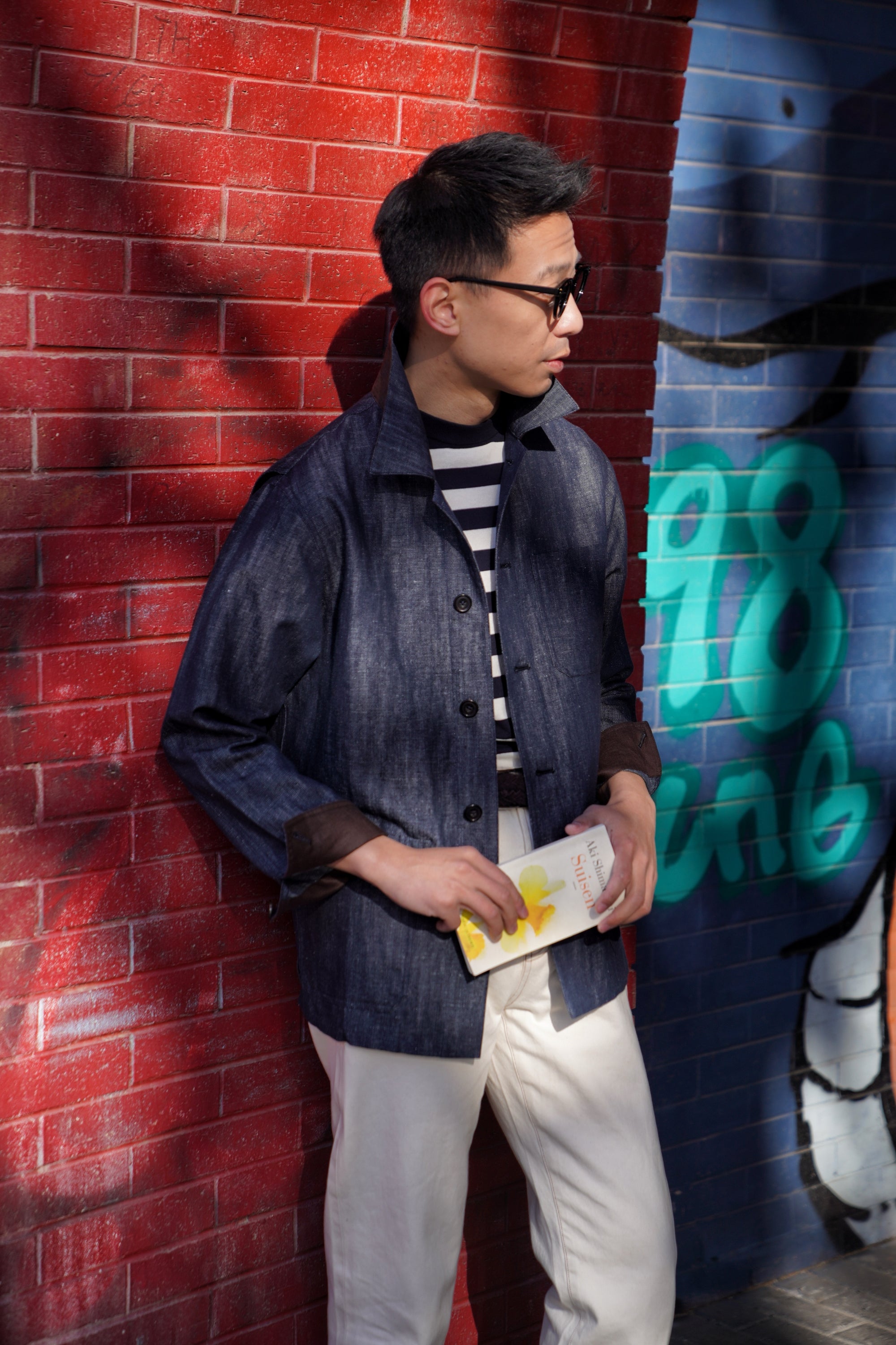 Denim Linen Cotton Chore Jacket