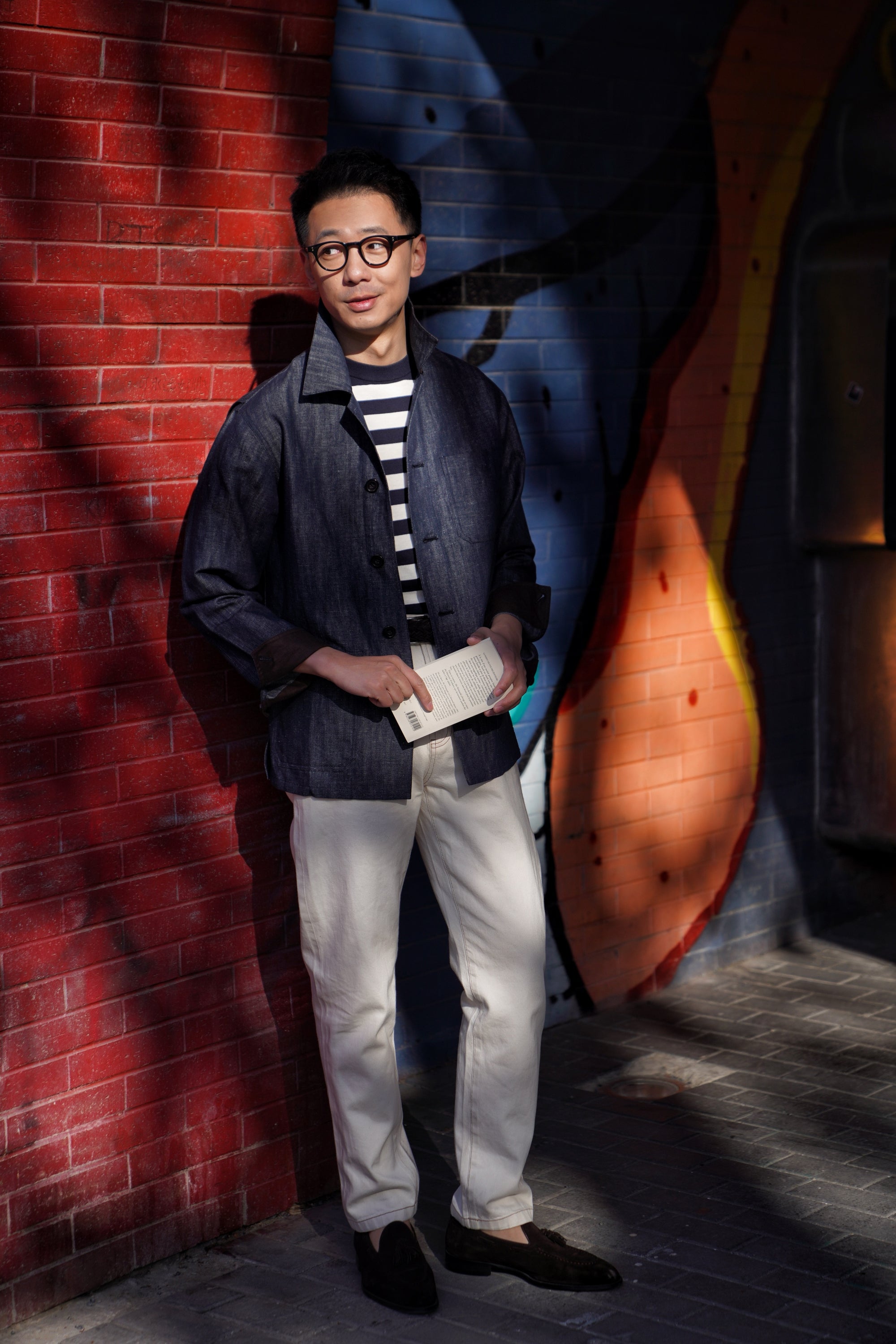 Denim Linen Cotton Chore Jacket