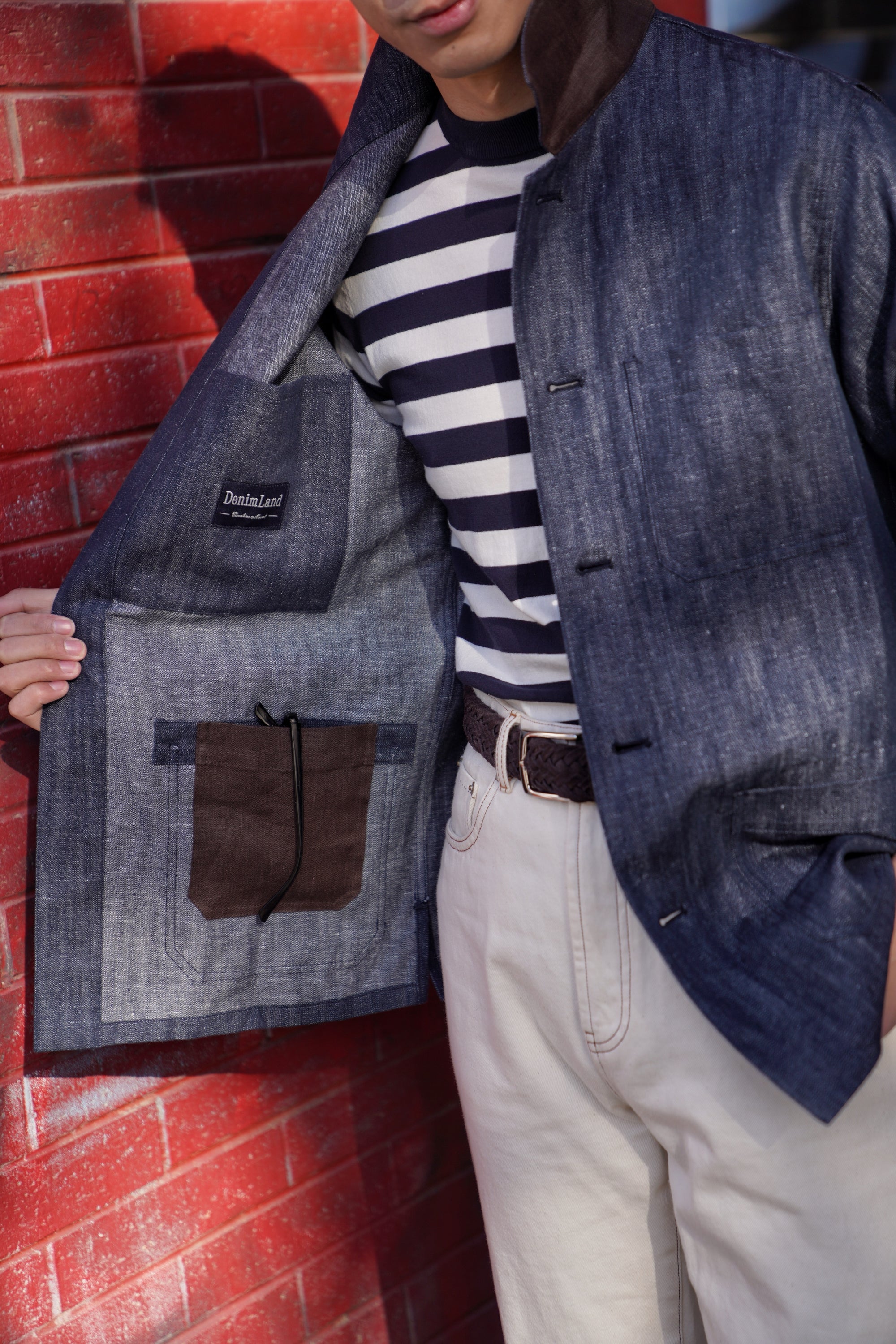 Denim Linen Cotton Chore Jacket