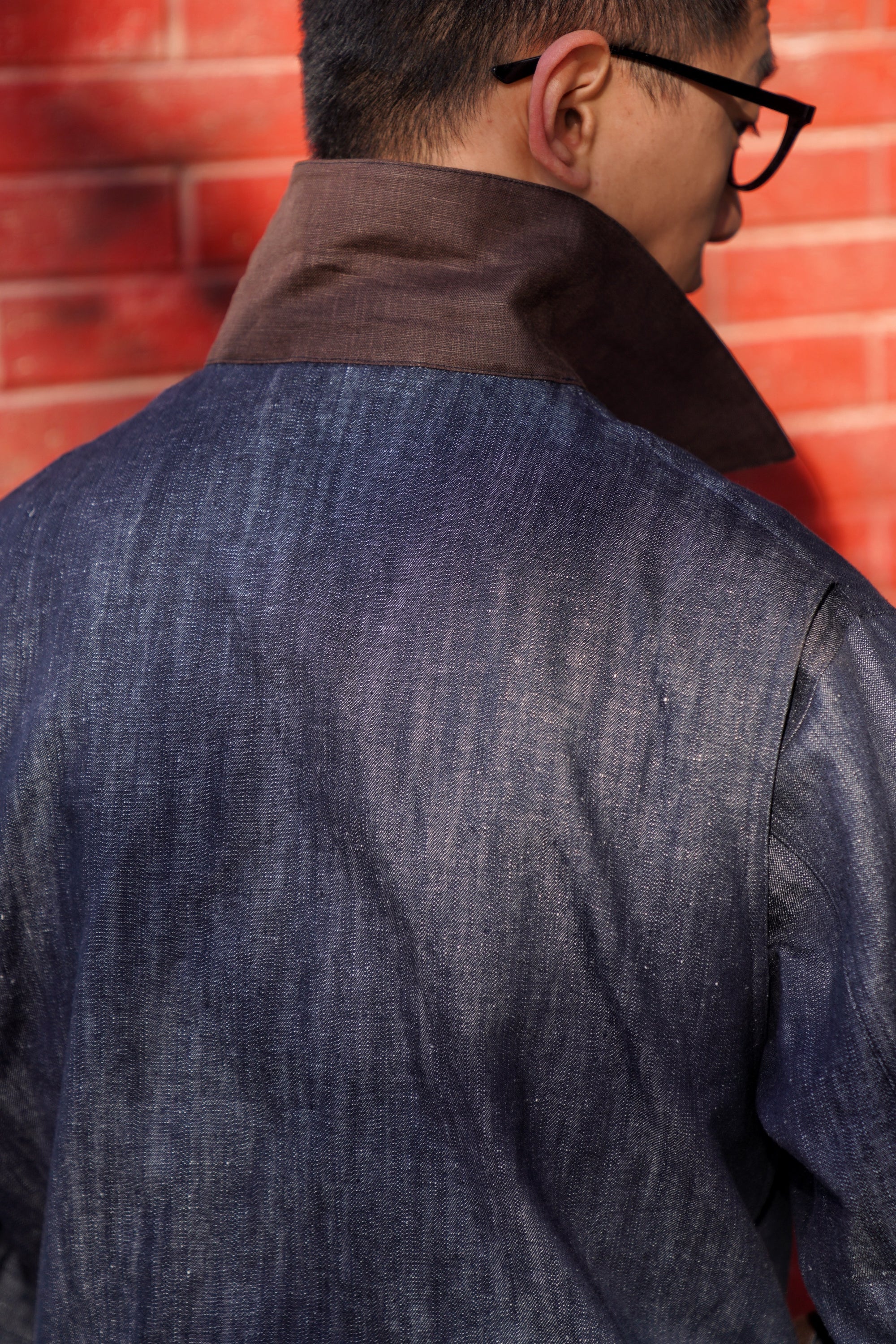 Denim Linen Cotton Chore Jacket