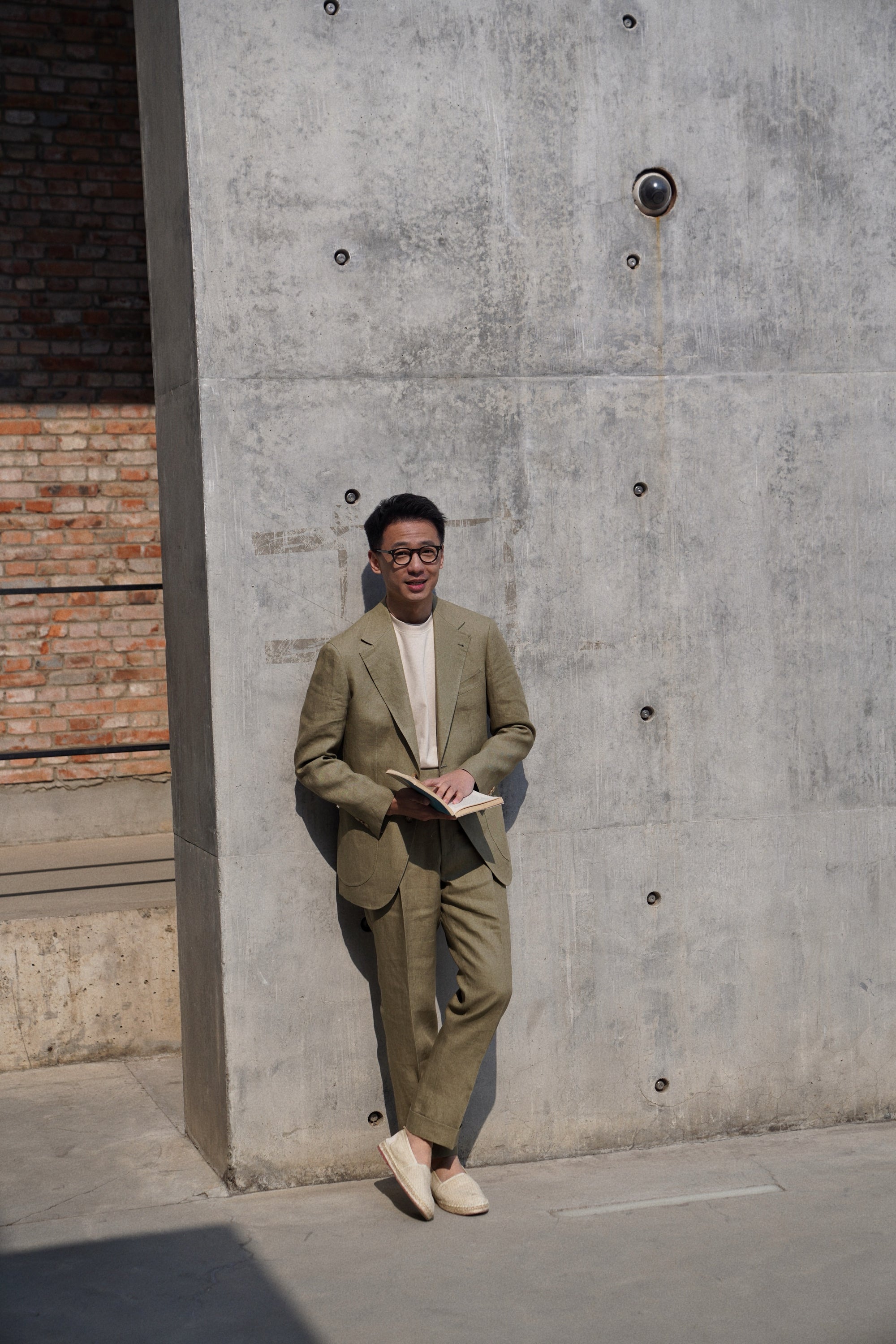 MTO Olive Irish Linen Suit #324