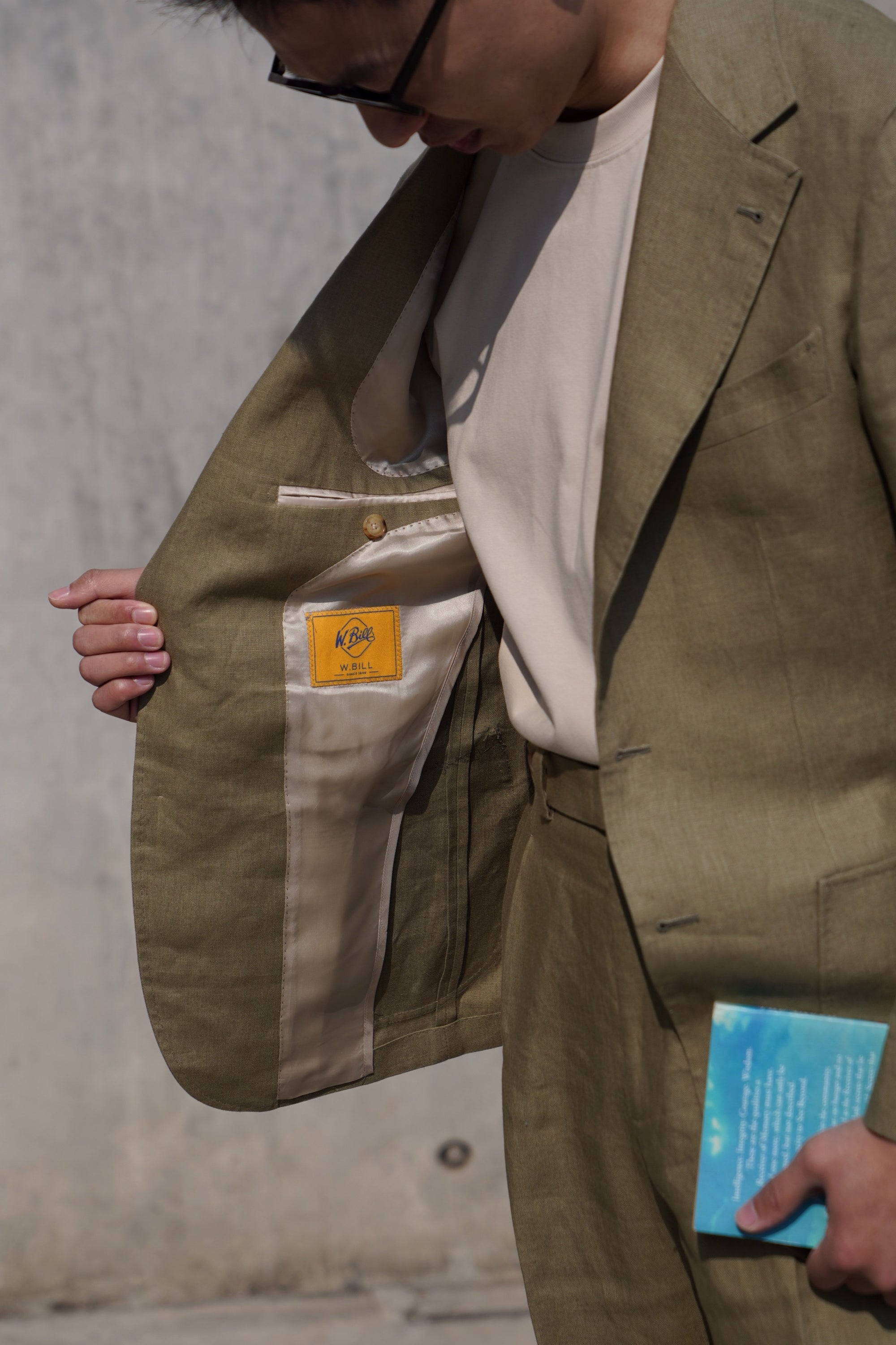 MTO Olive Irish Linen Suit #324