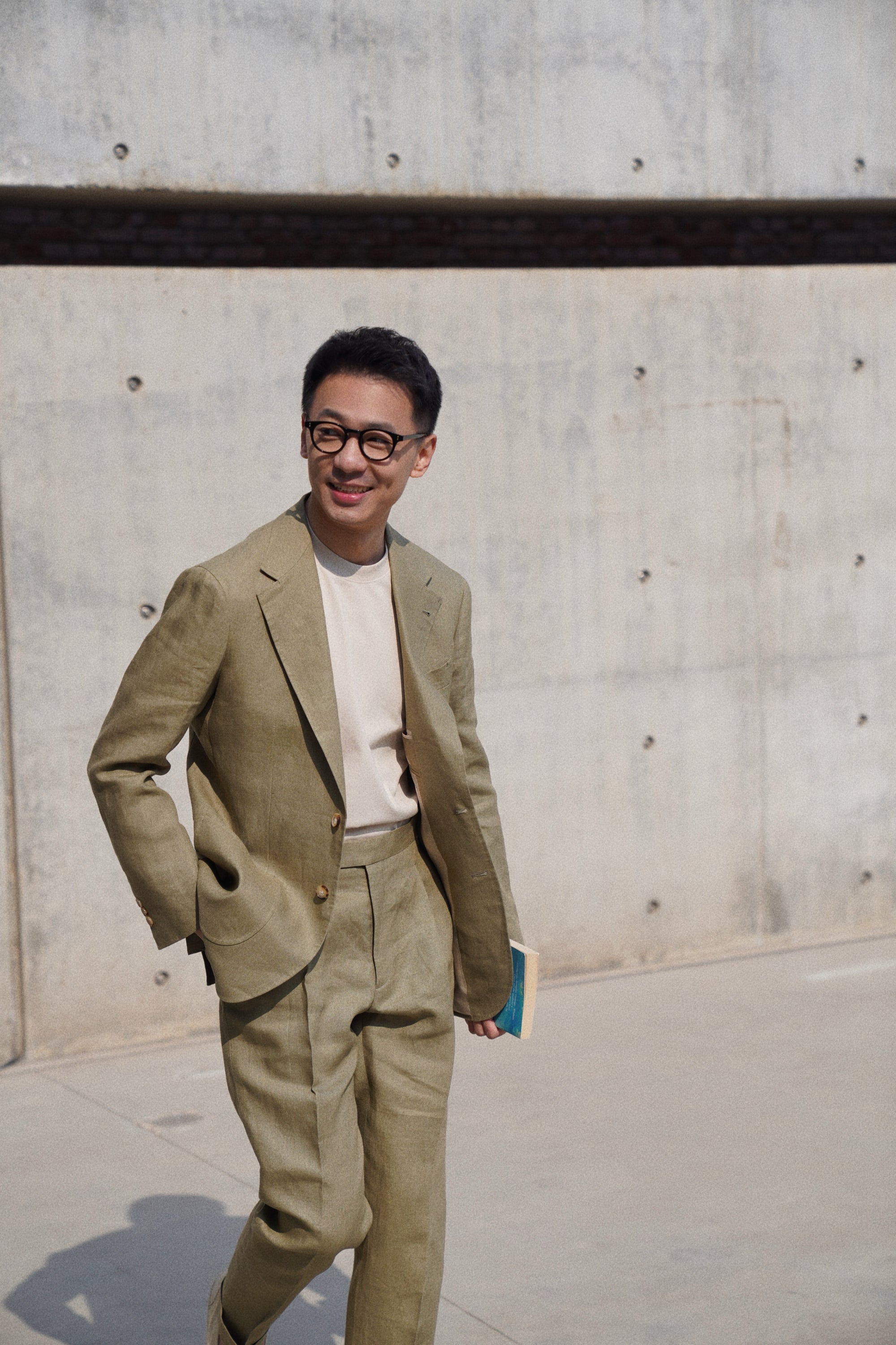 MTO Olive Irish Linen Suit #324