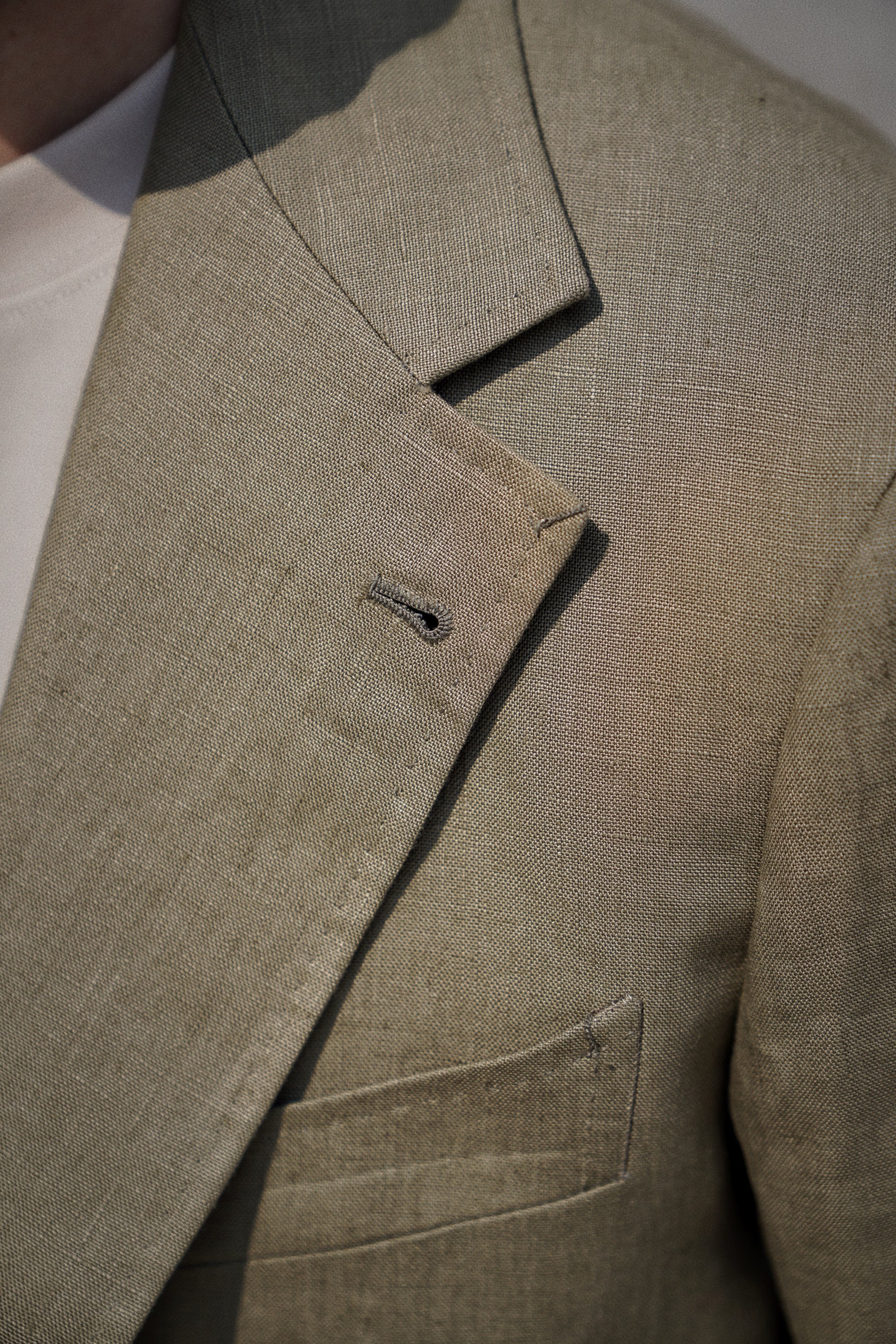 MTO Olive Irish Linen Suit #324