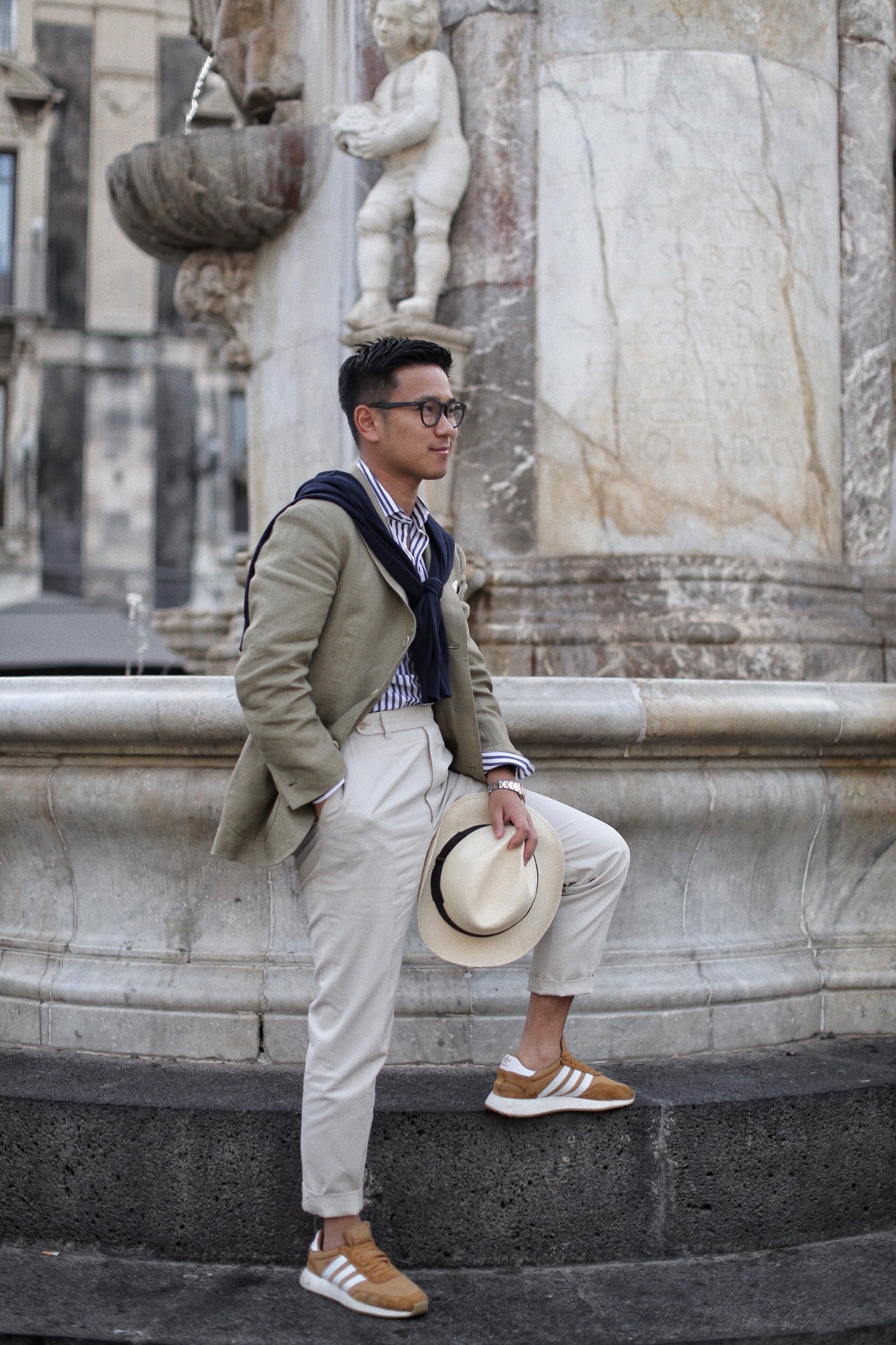 MTO Olive Irish Linen Suit #324