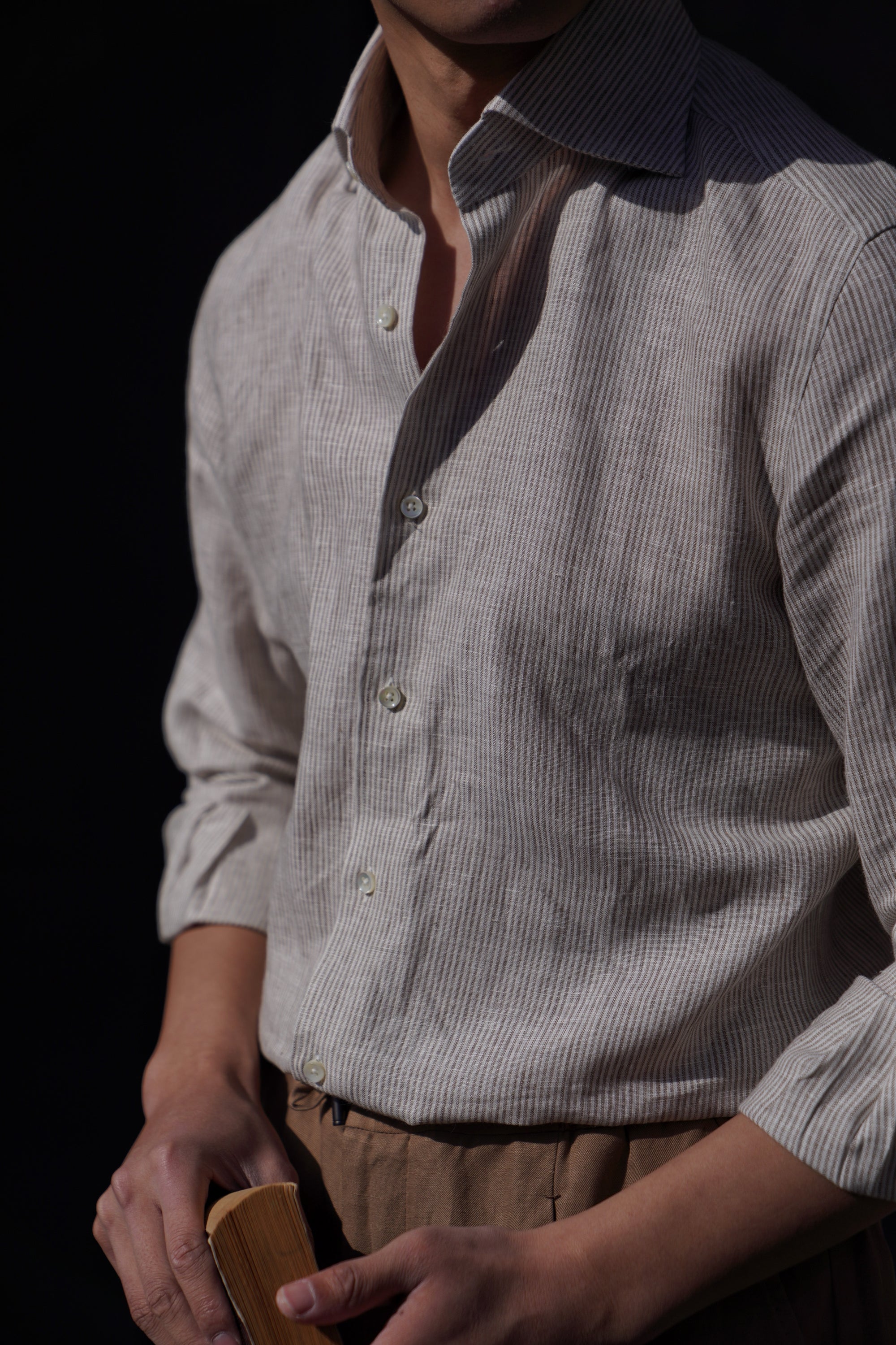 MTO Stipe Linen Shirt #416 #418