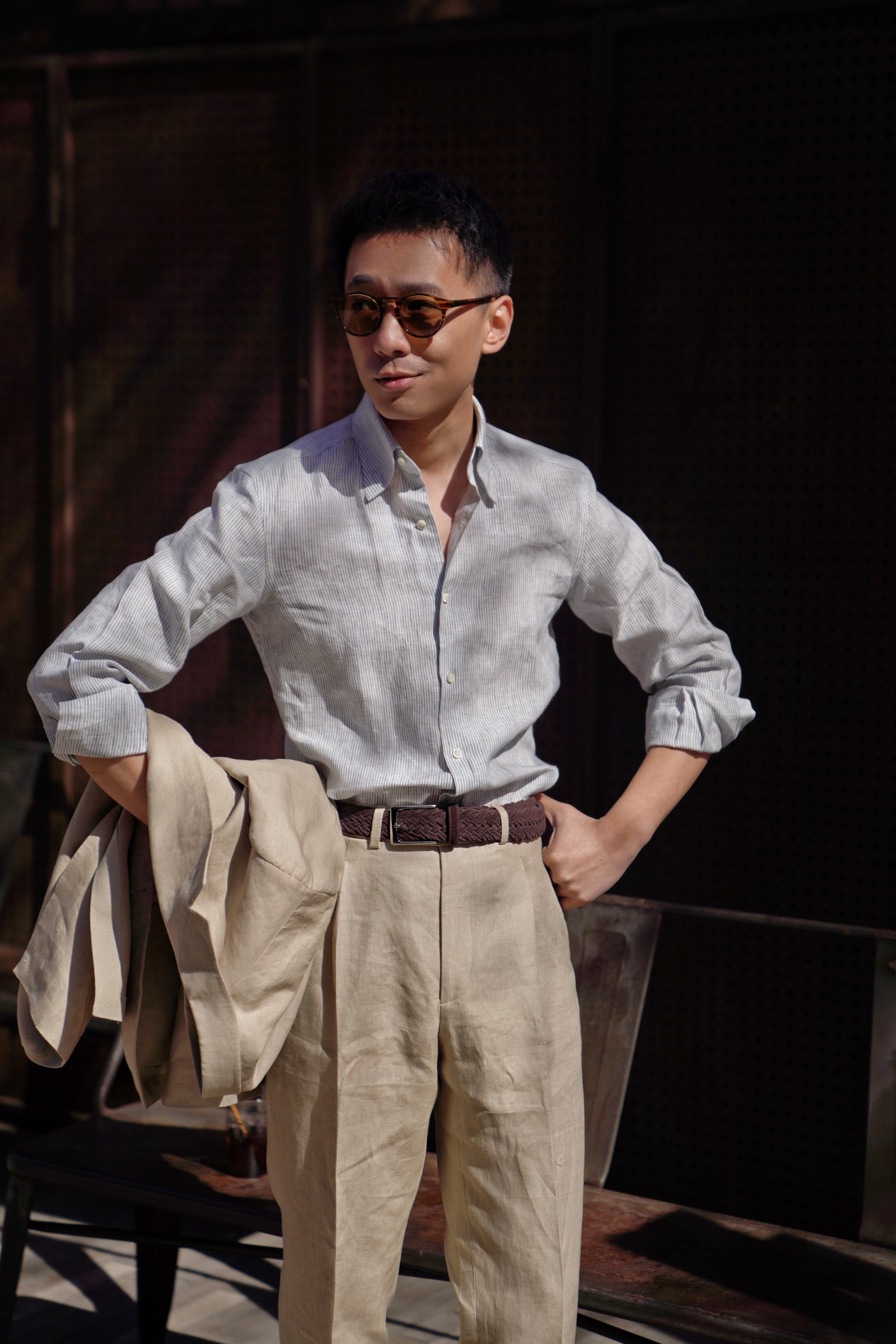 MTO Stipe Linen Shirt #416 #418
