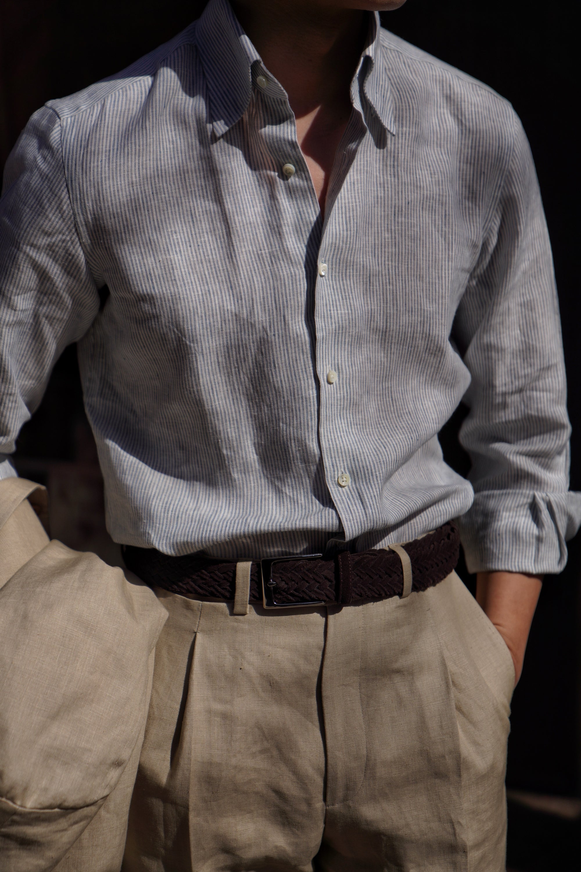MTO Stipe Linen Shirt #416 #418