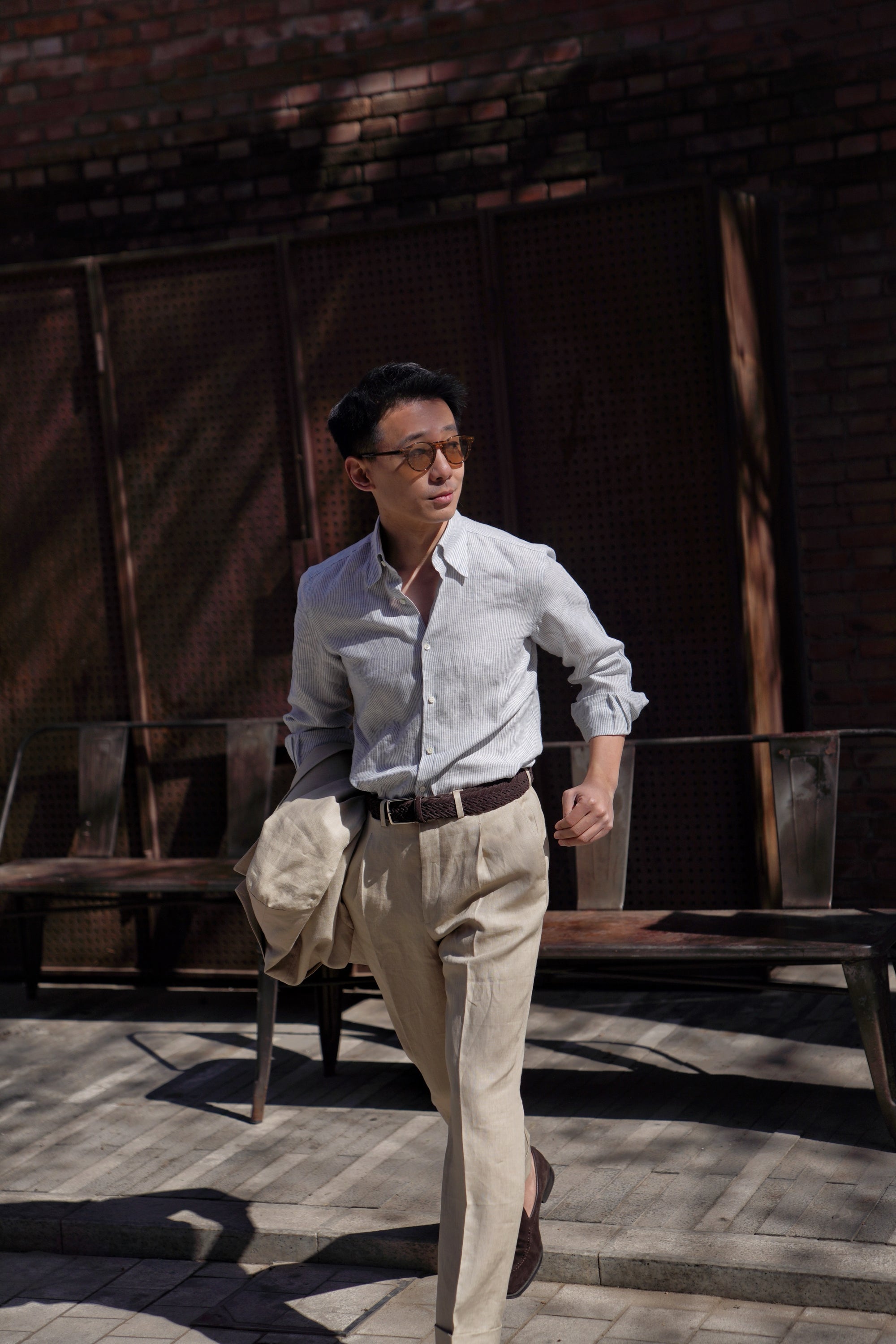 MTO Stipe Linen Shirt #416 #418