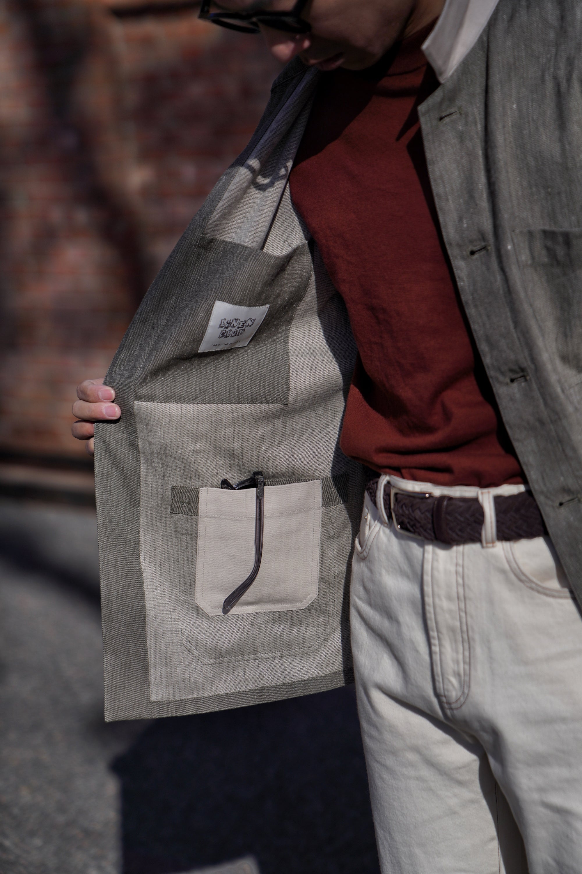 Slate Olive Linen Cotton Chore Jacket